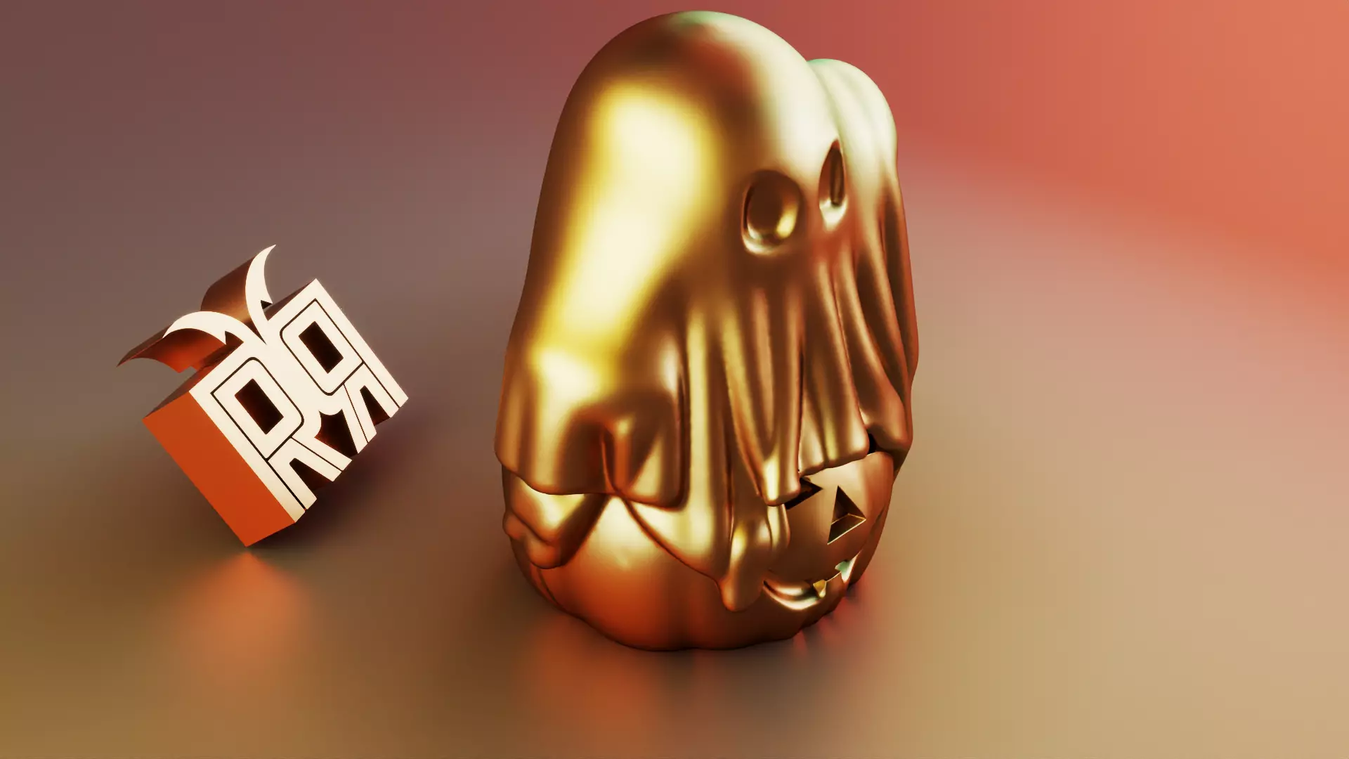 Halloween Ghost candle 3D print model_7