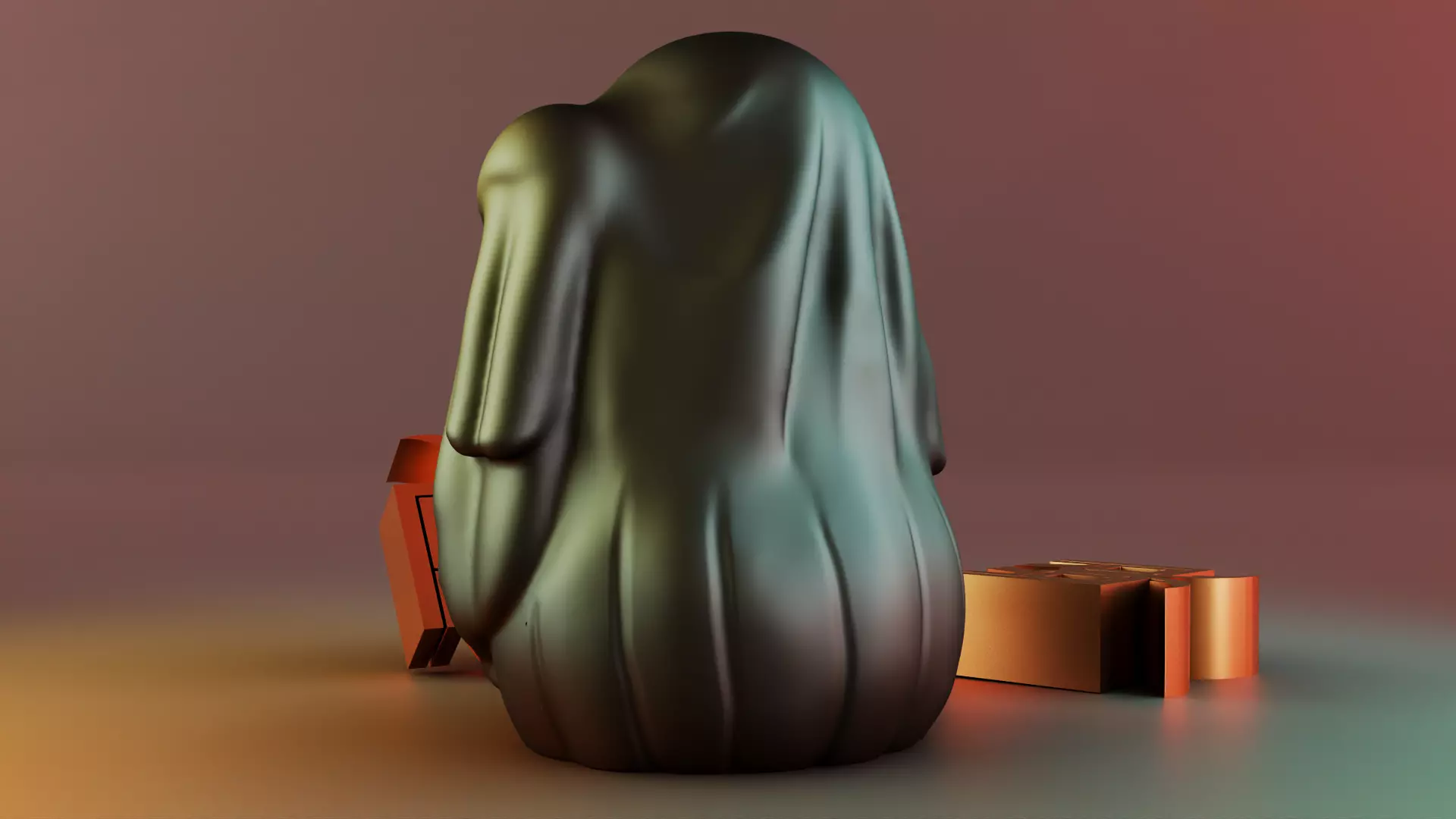 Halloween Ghost candle 3D print model_4