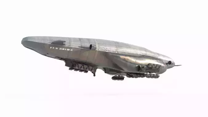 Future sci-fi style airship 3D model