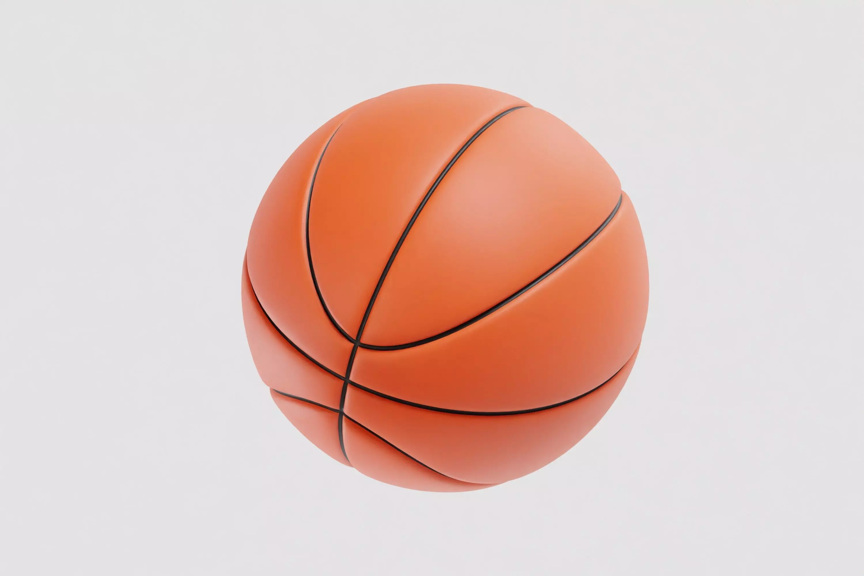 Basketball 3d model Low-poly 3D model_0
