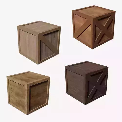 Wood Boxes Series Heavy Crates Cargo Lot1 Group1