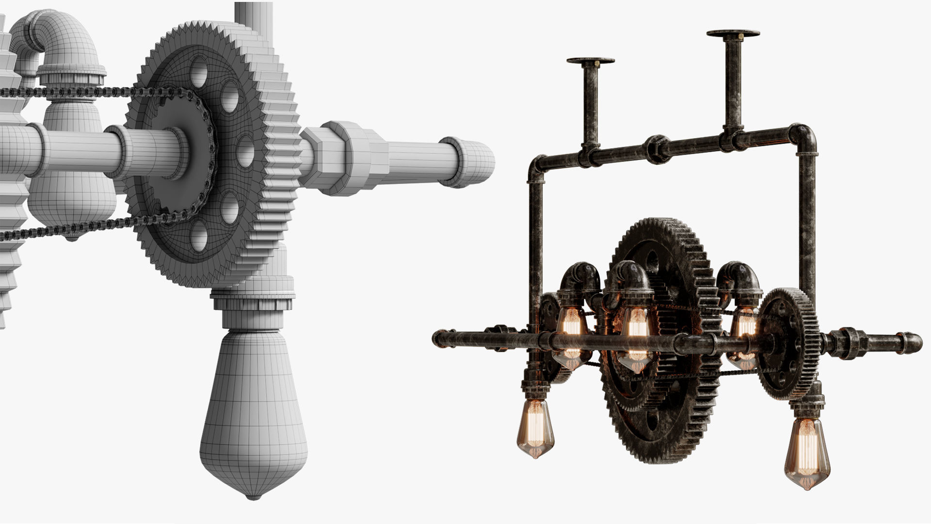 Chandelier connect sogwheel 3D model_5