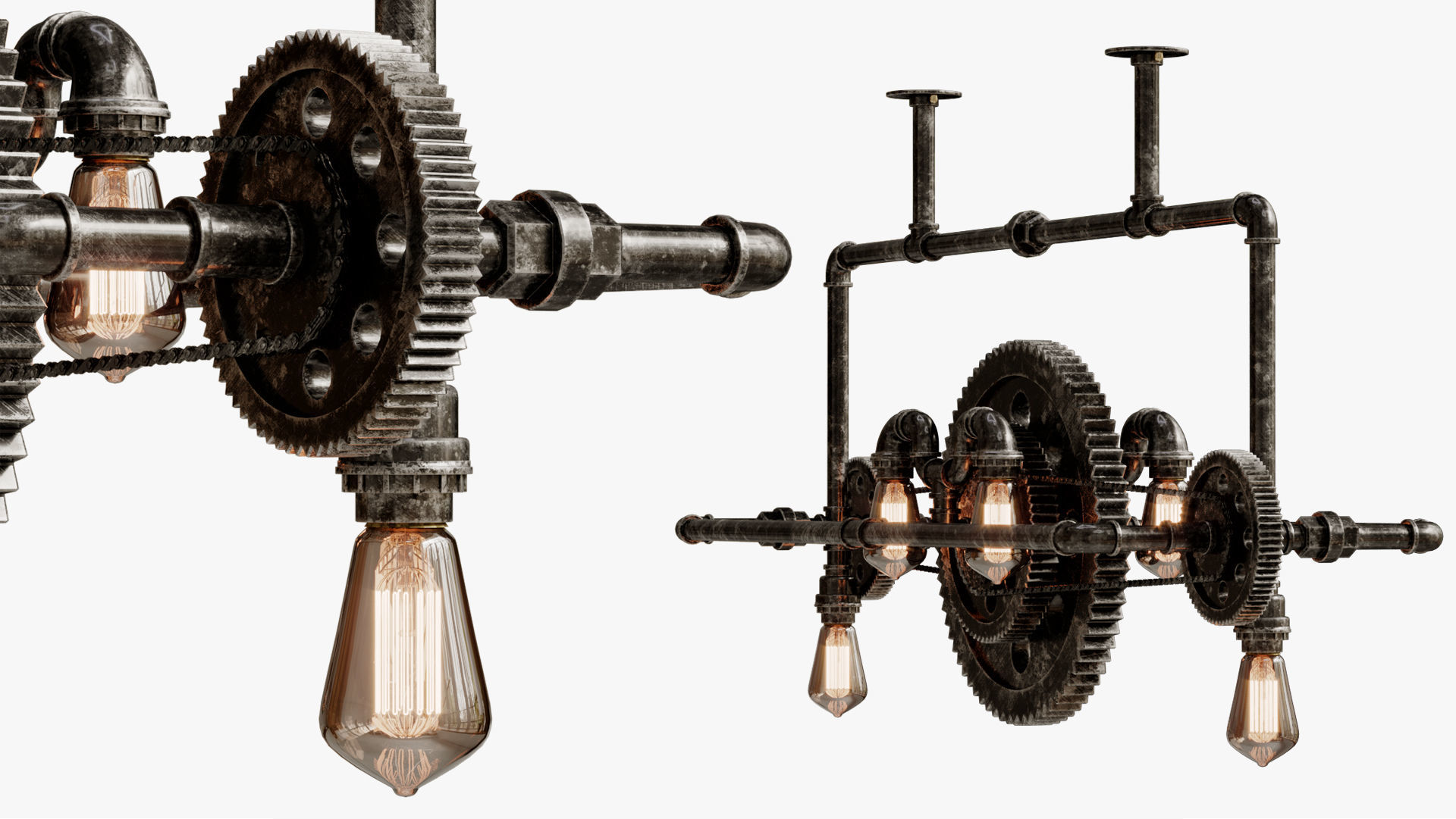 Chandelier connect sogwheel 3D model_2