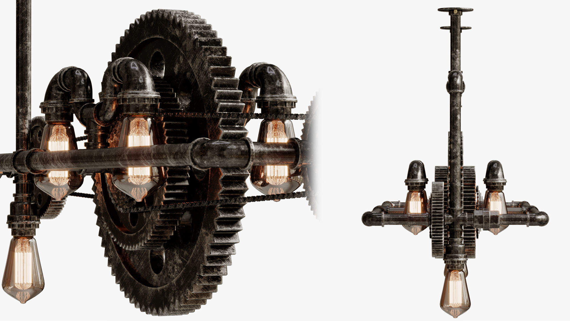 Chandelier connect sogwheel 3D model_1