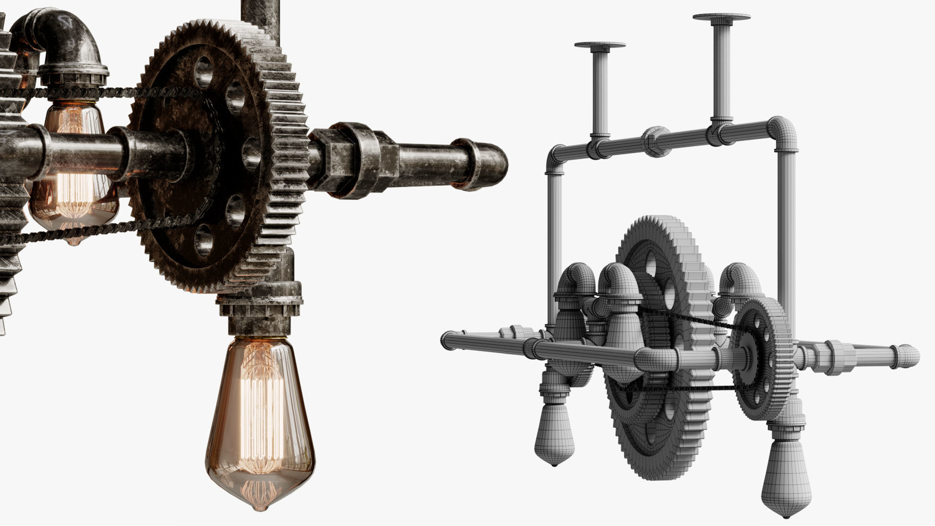 Chandelier connect sogwheel 3D model_6