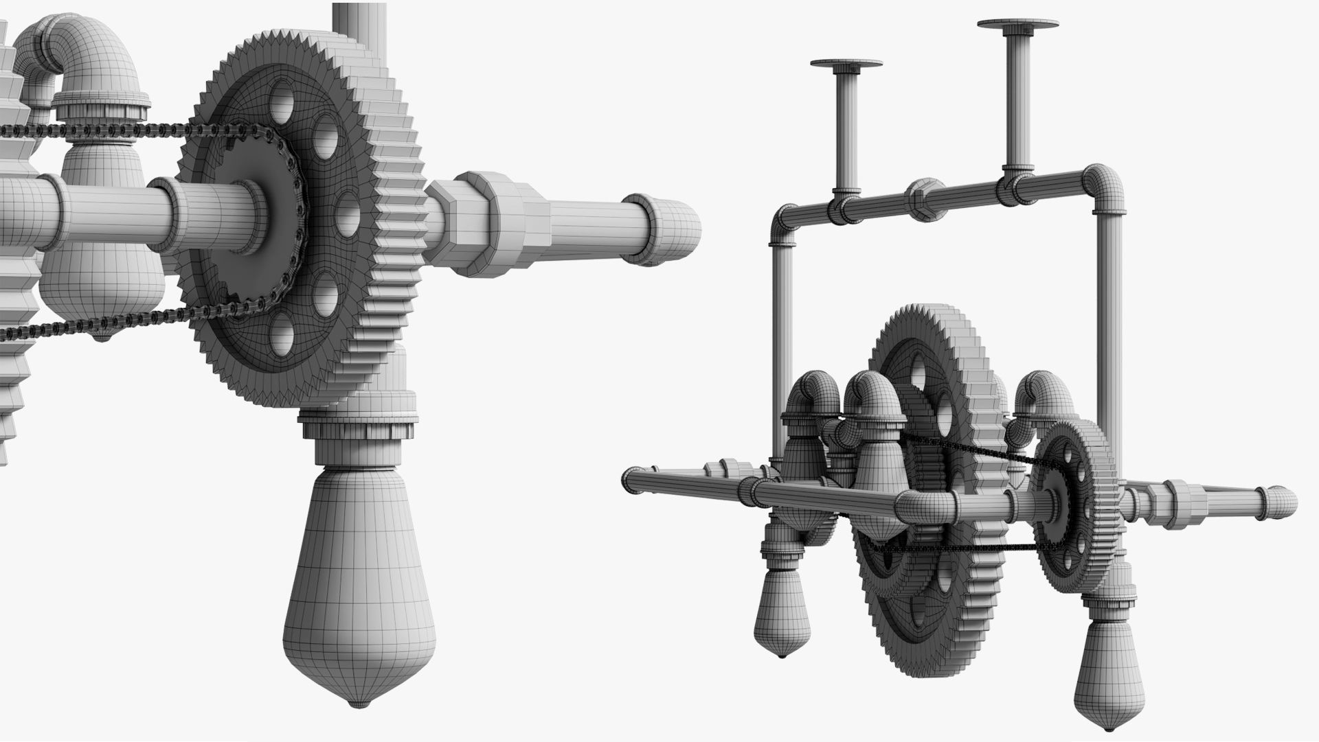 Chandelier connect sogwheel 3D model_11