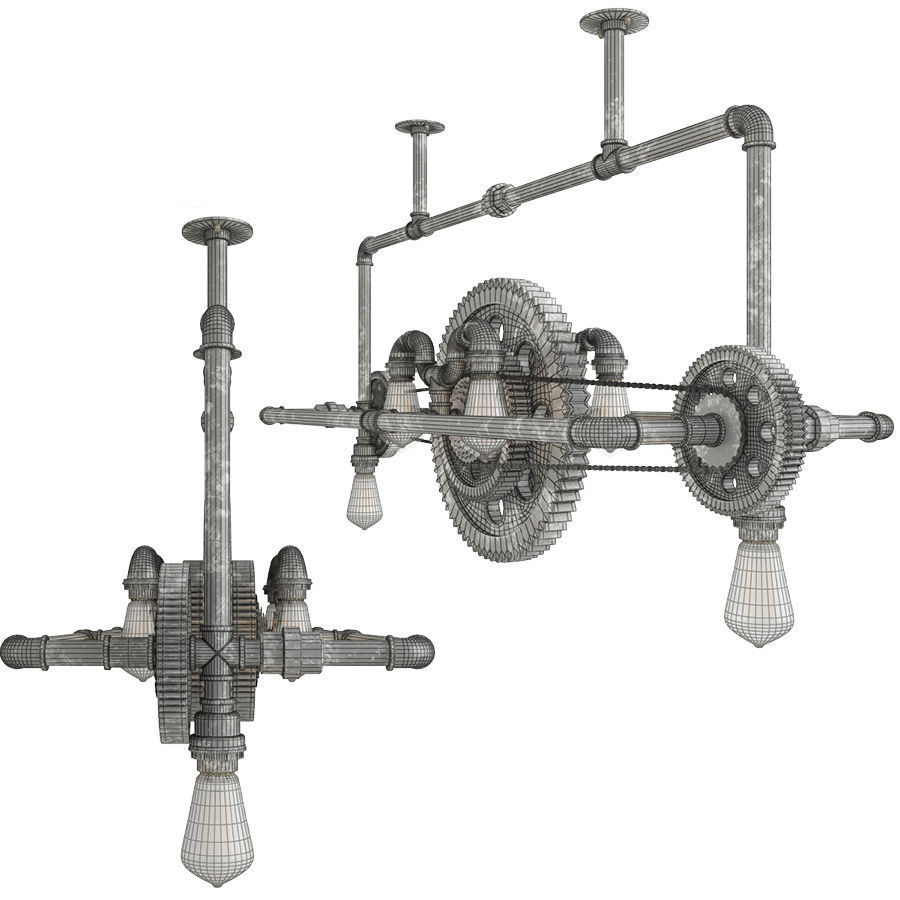 Chandelier connect sogwheel 3D model_9