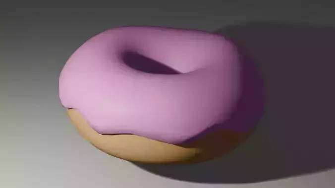 Doughnut with pink icing