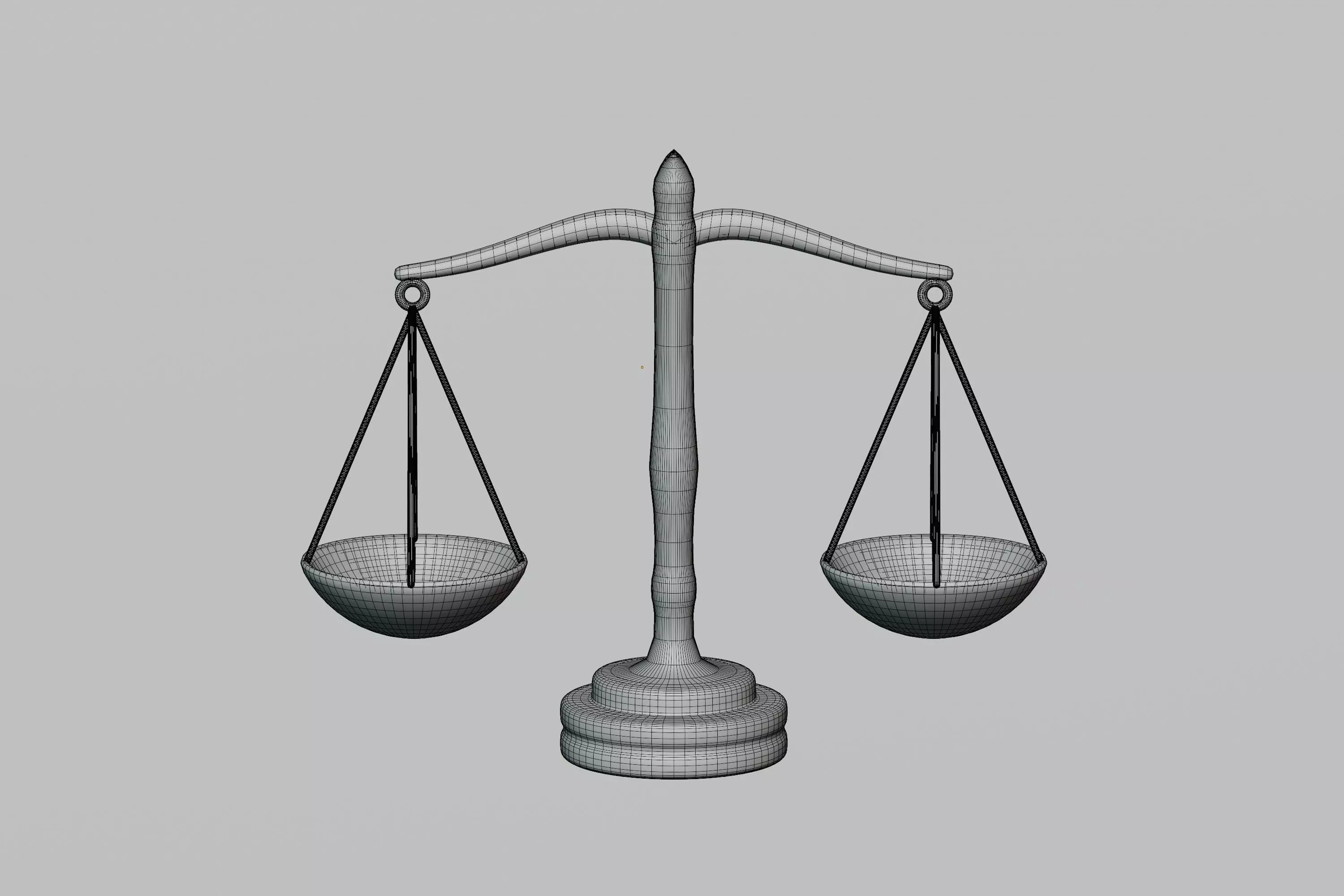 Scales of Justice Low-poly 3D model_6