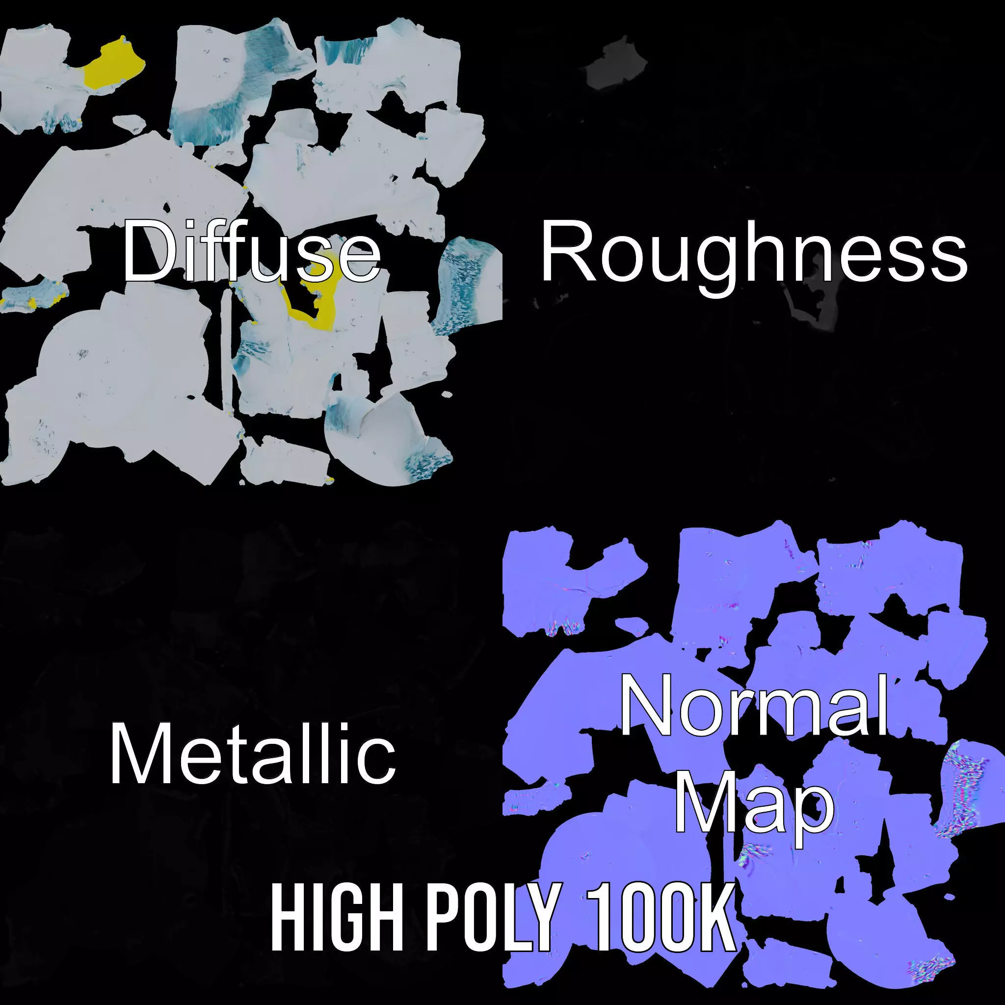 Dynamic Water Splash model pack Low-poly 3D model_4