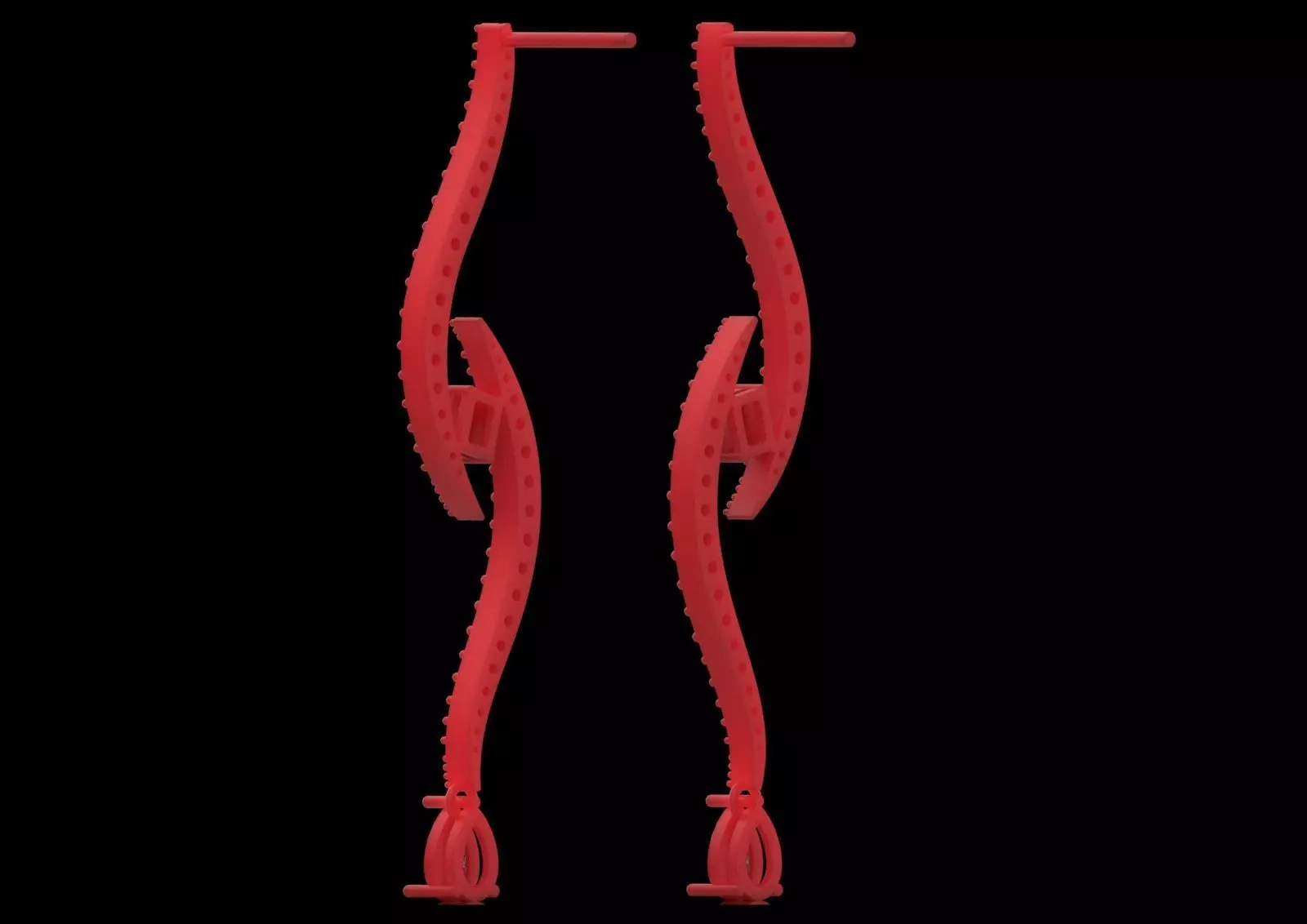 White Gold Diamond and Emerald stl 3dm Earrings je0126 3D print model_28