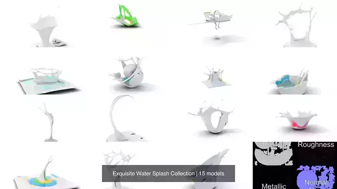 Exquisite Water Splash Collection Texture