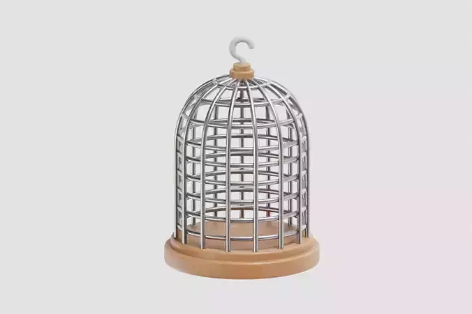 Bird Cage 3d model Low-poly 3D model