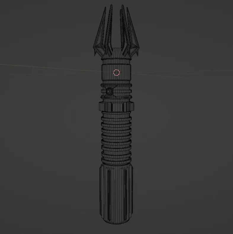 Exar Kun Lightsaber pack Low-poly 3D model_4