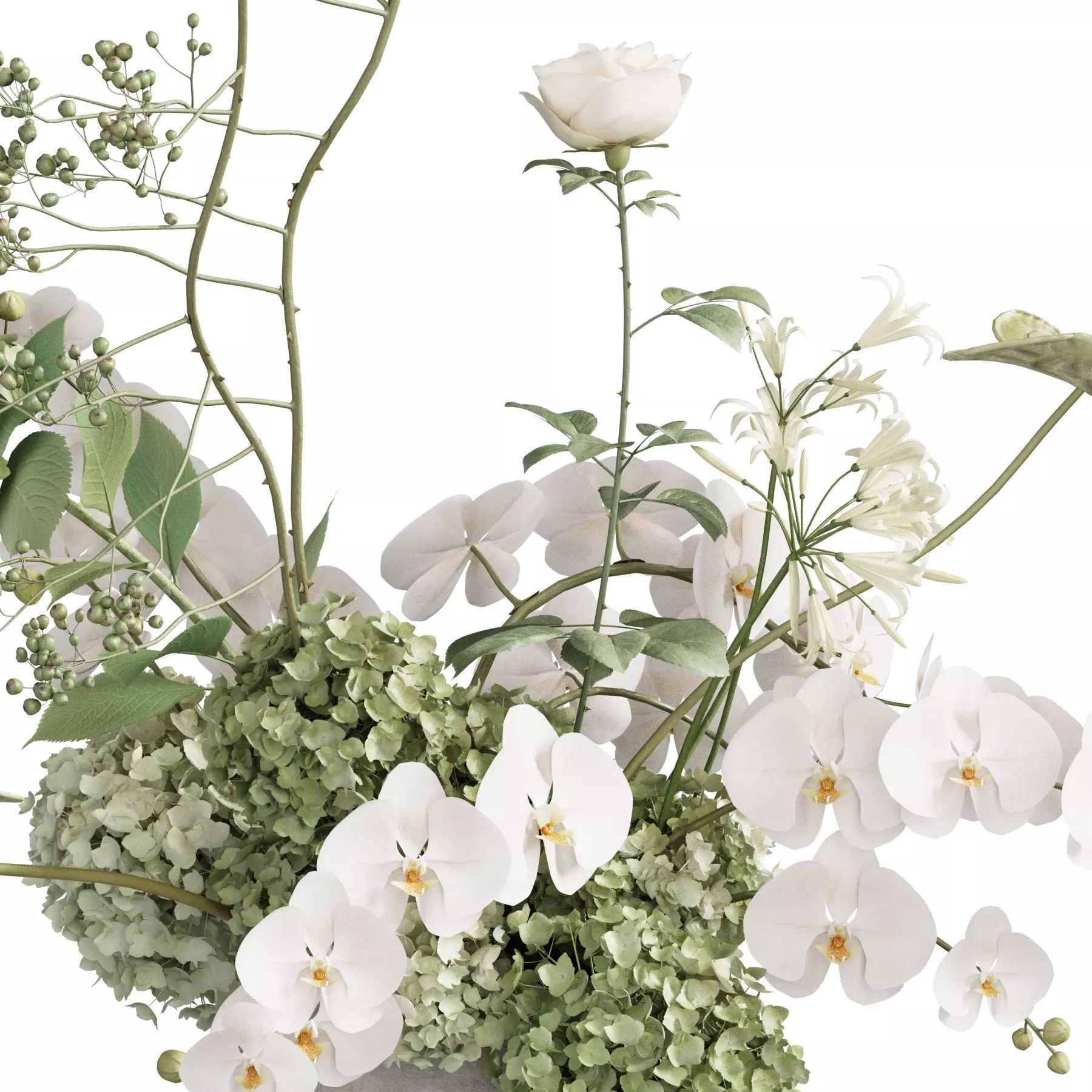 Flower In Vase 91 3D model_3