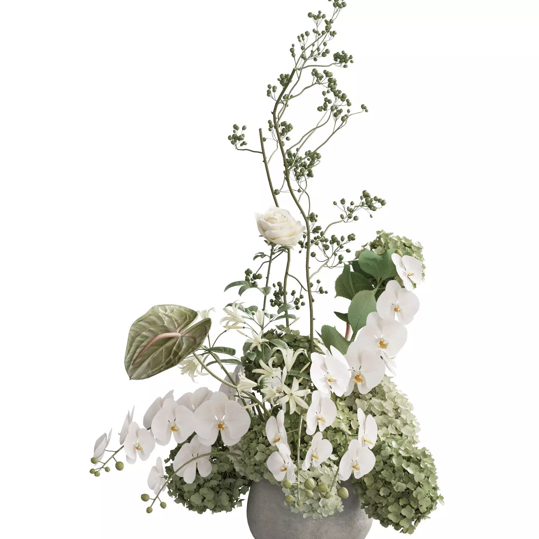 Flower In Vase 91 3D model_2