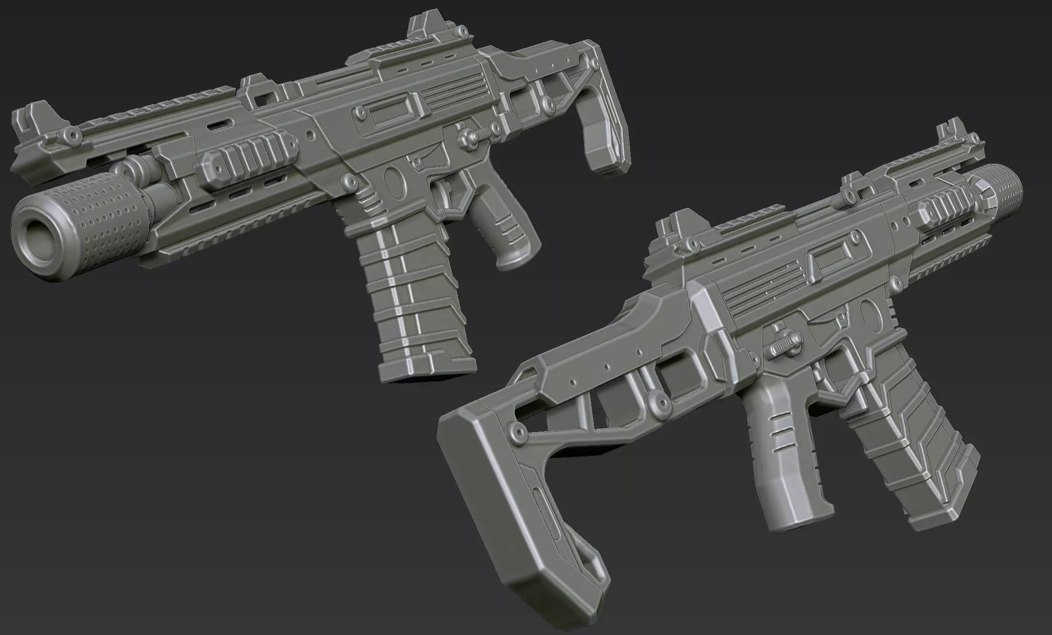 3D Printable Sci-Fi Weapon Part 8 3D model_8
