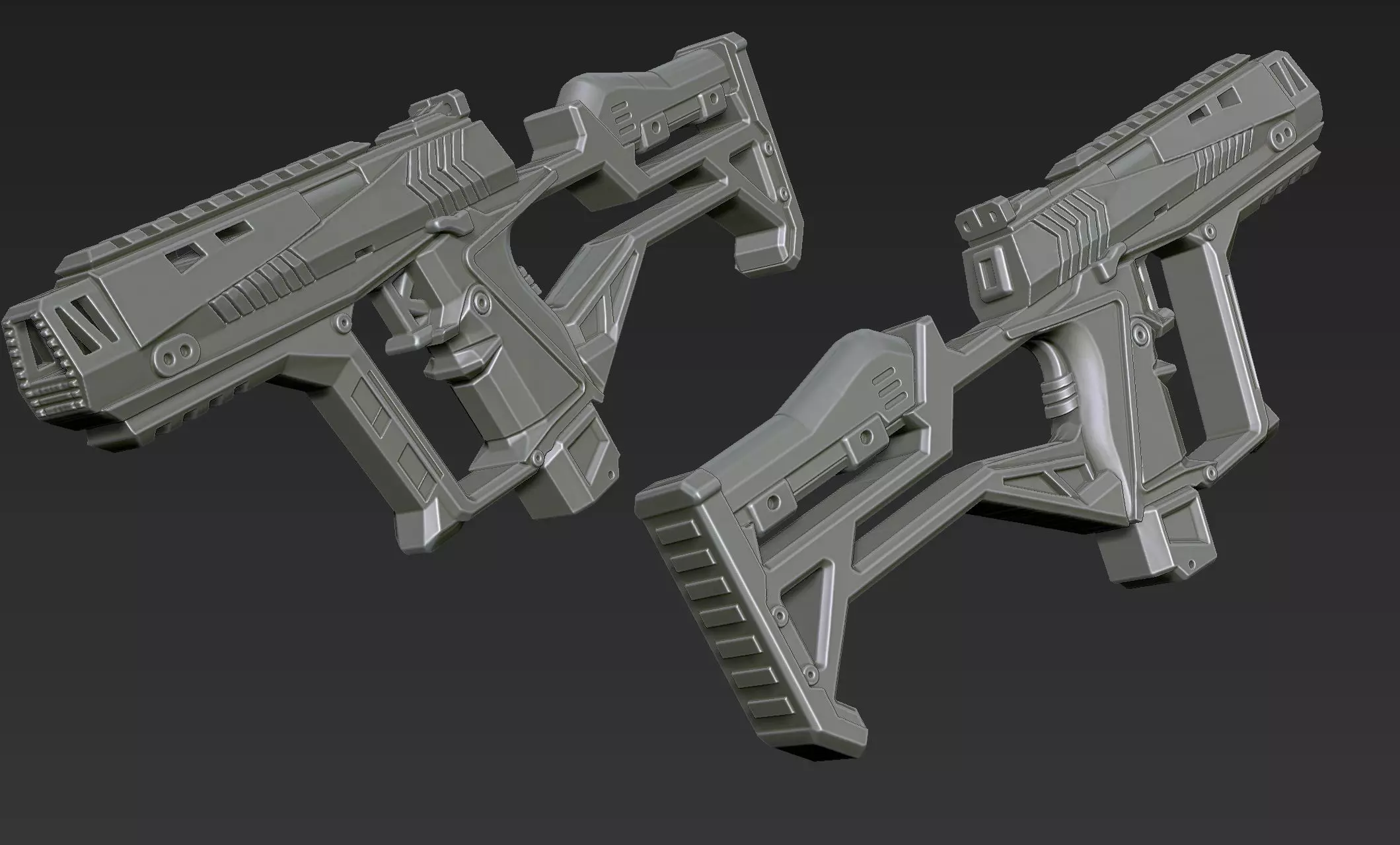 3D Printable Sci-Fi Weapon Part 8 3D model_5