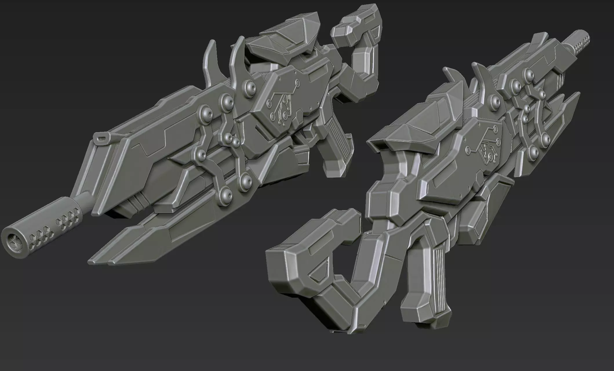 3D Printable Sci-Fi Weapon Part 8 3D model_4