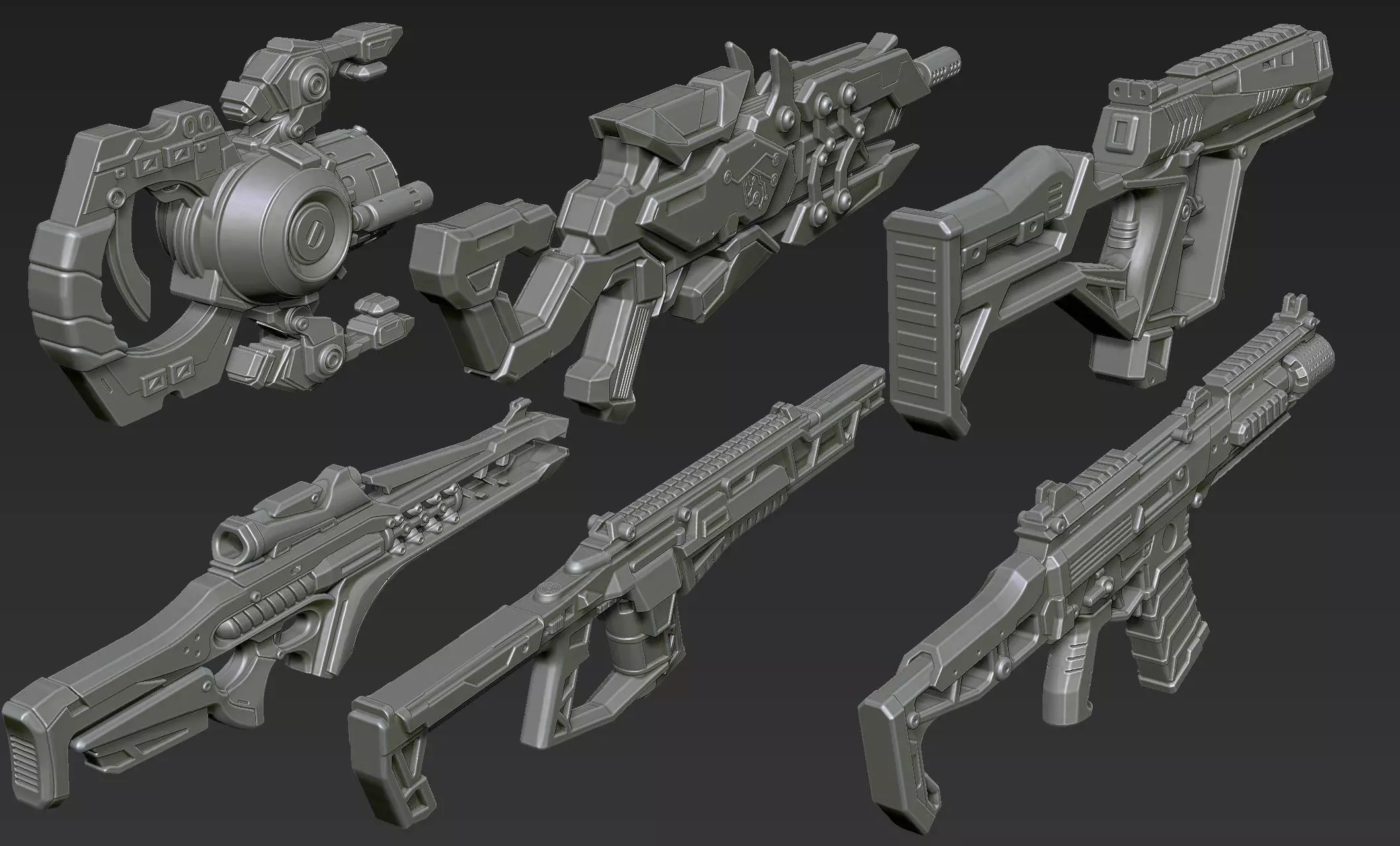 3D Printable Sci-Fi Weapon Part 8 3D model_2