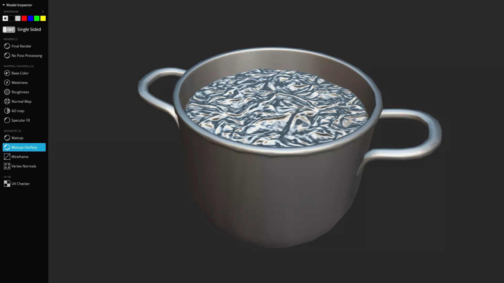 Spaghetti Pot 3D Model Game-Ready Low-poly 3D model_11