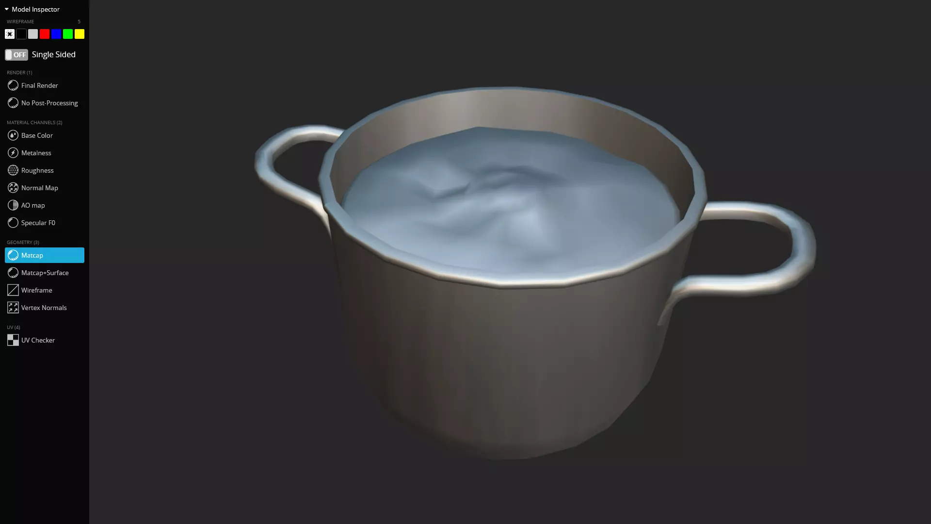 Spaghetti Pot 3D Model Game-Ready Low-poly 3D model_10