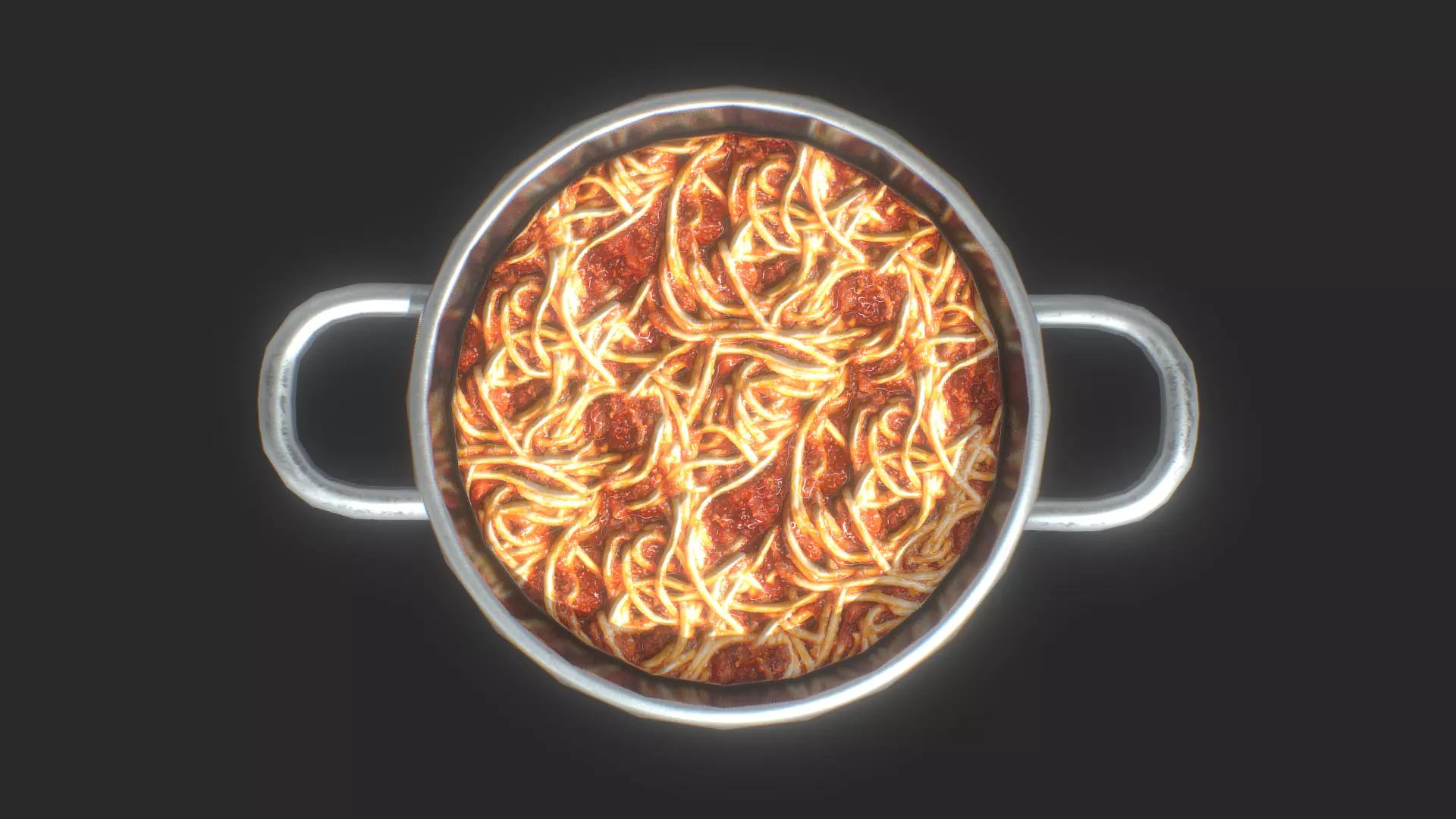 Spaghetti Pot 3D Model Game-Ready Low-poly 3D model_2