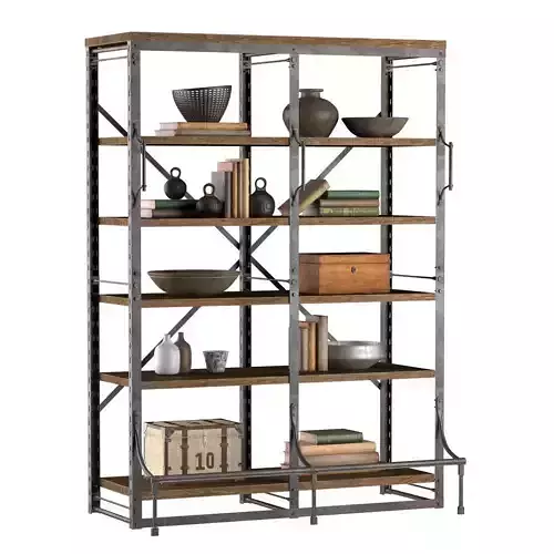 French Library Double Bookcase