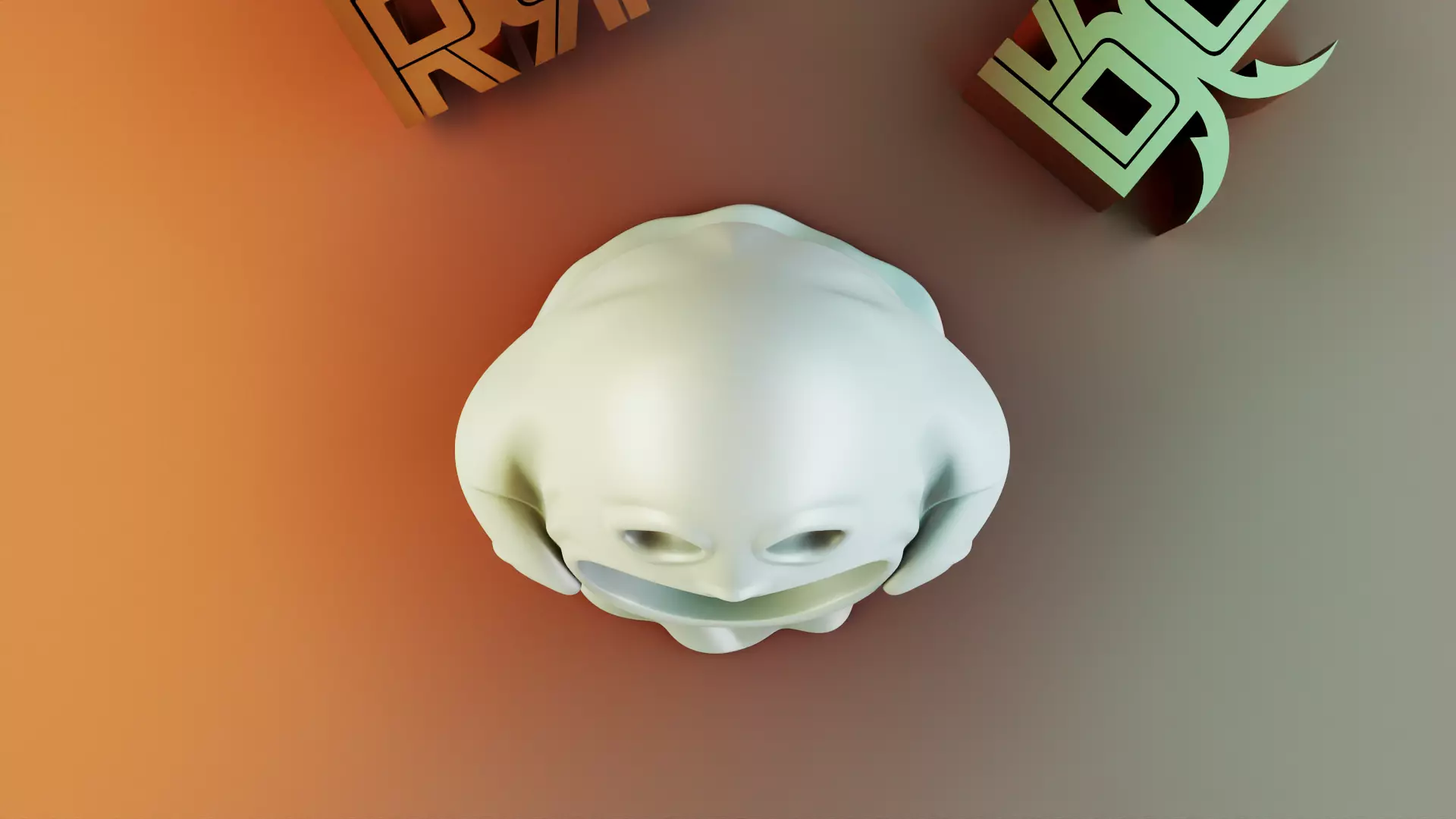 Halloween Ghost Sculpture Desk Organizer Entryway Key Holder 3D print model_9