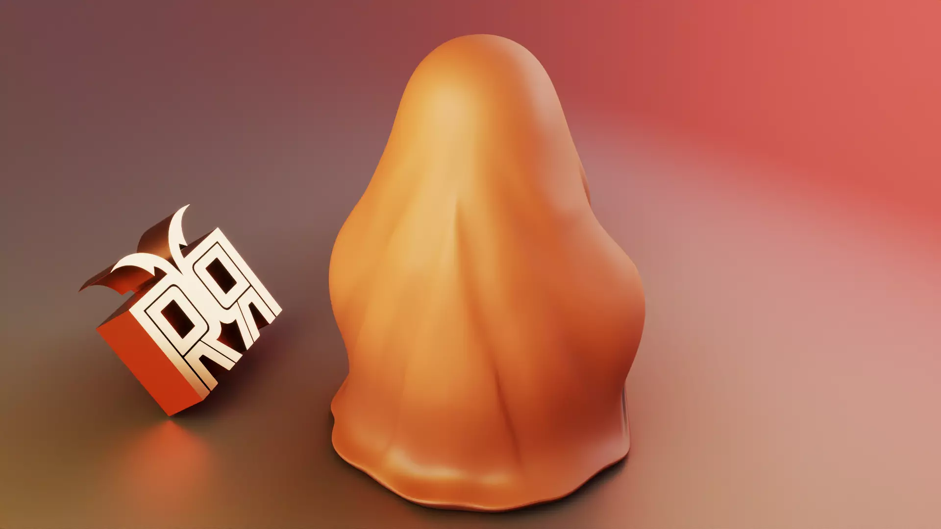 Halloween Ghost Sculpture Desk Organizer Entryway Key Holder 3D print model_2