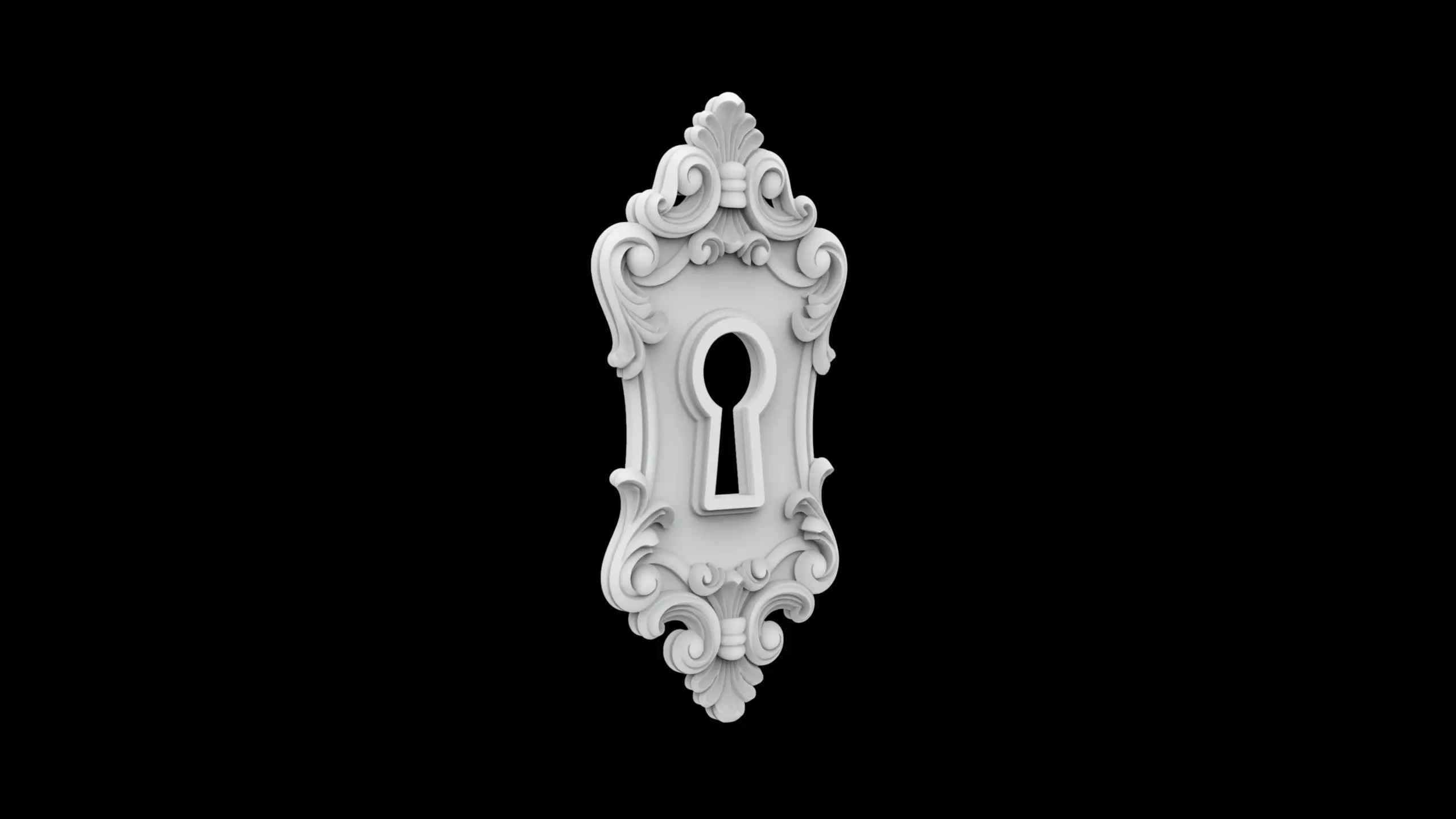 Victorian Style Keyhole Cover Home Decor 3D print model_0