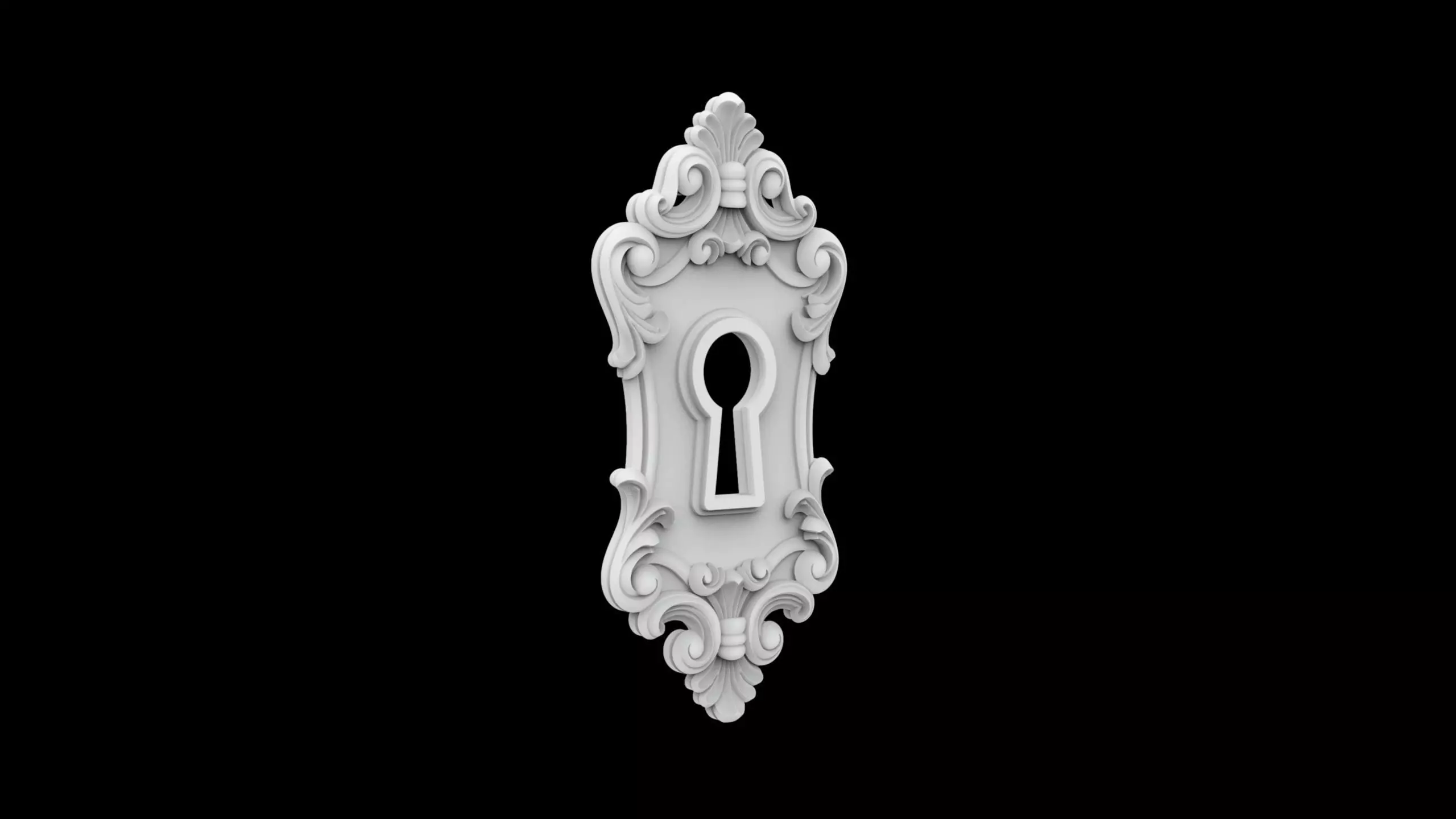 Victorian Style Keyhole Cover Home Decor 3D print model_6