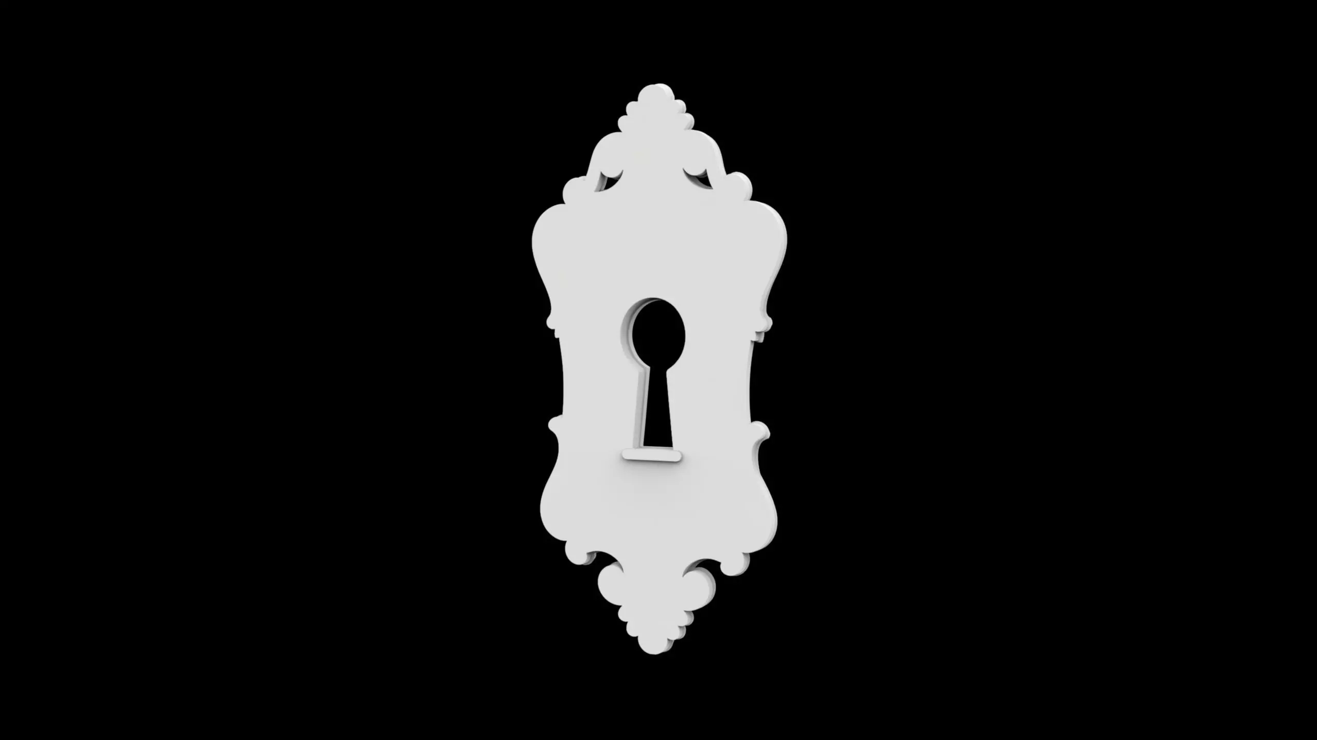 Victorian Style Keyhole Cover Home Decor 3D print model_4