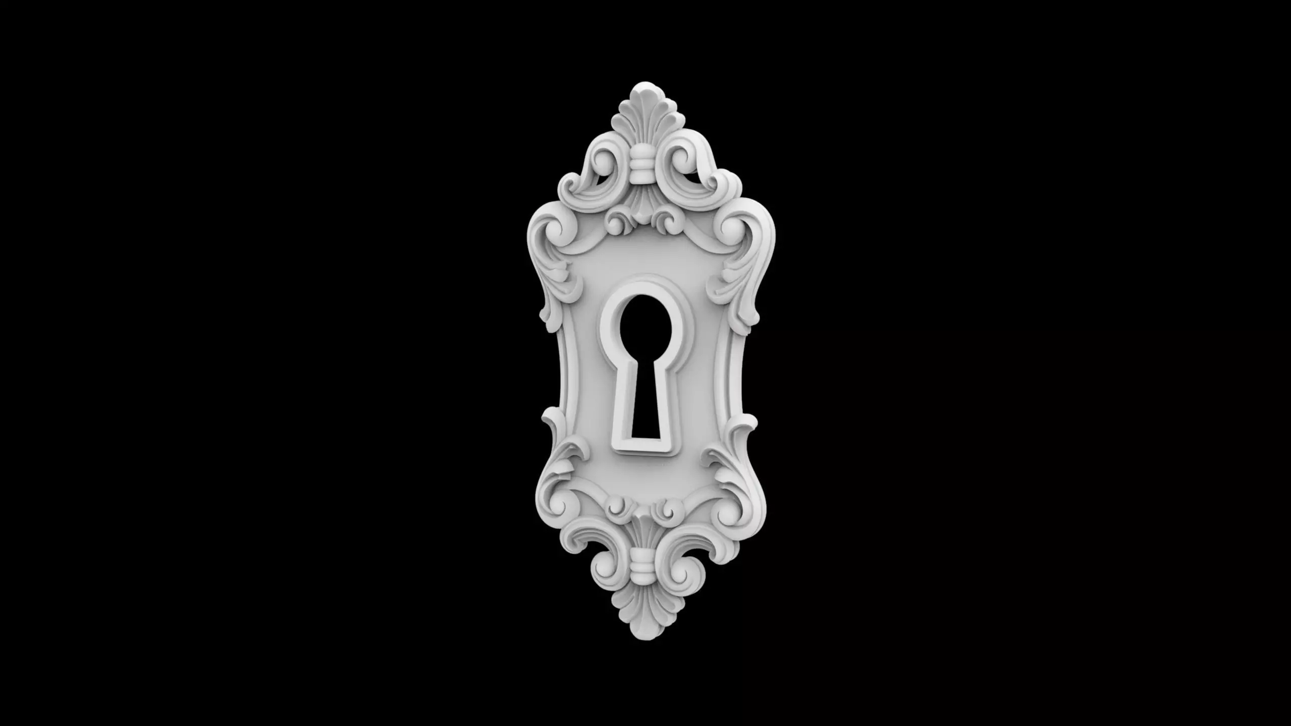 Victorian Style Keyhole Cover Home Decor 3D print model_1