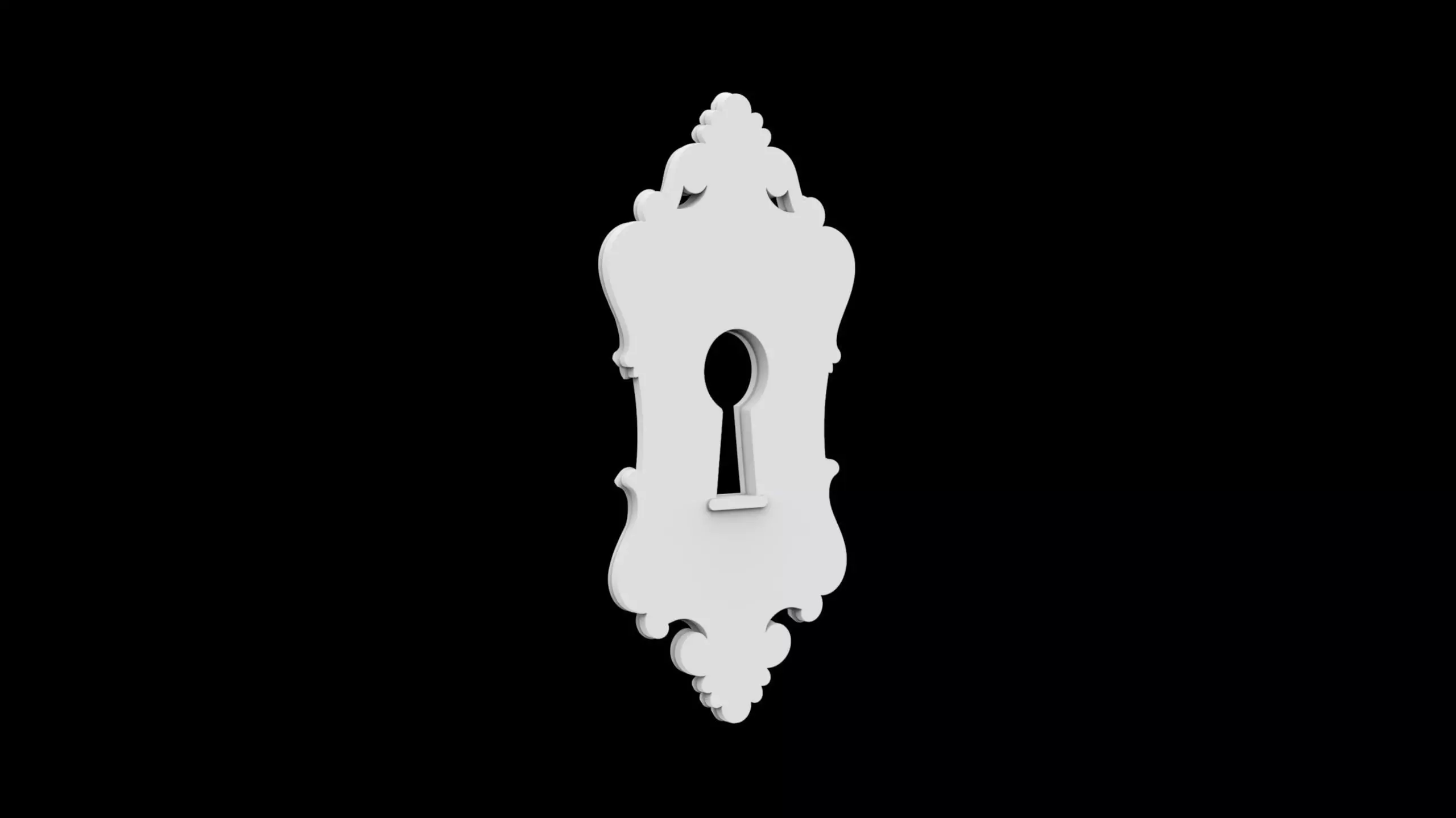 Victorian Style Keyhole Cover Home Decor 3D print model_3