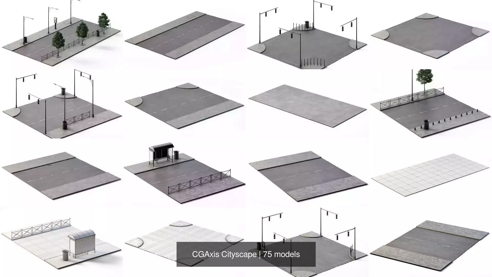 CGAxis Cityscape 3D Model Collection_9