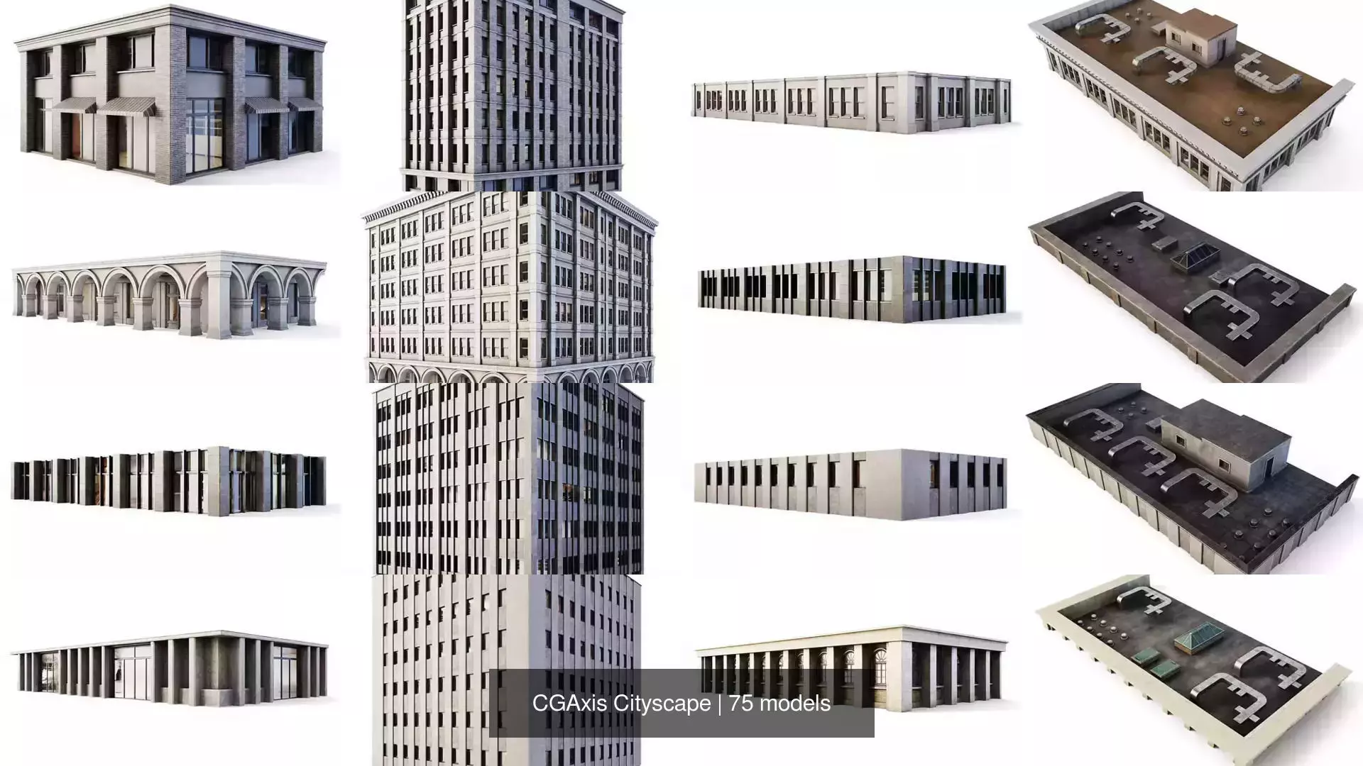 CGAxis Cityscape 3D Model Collection_3