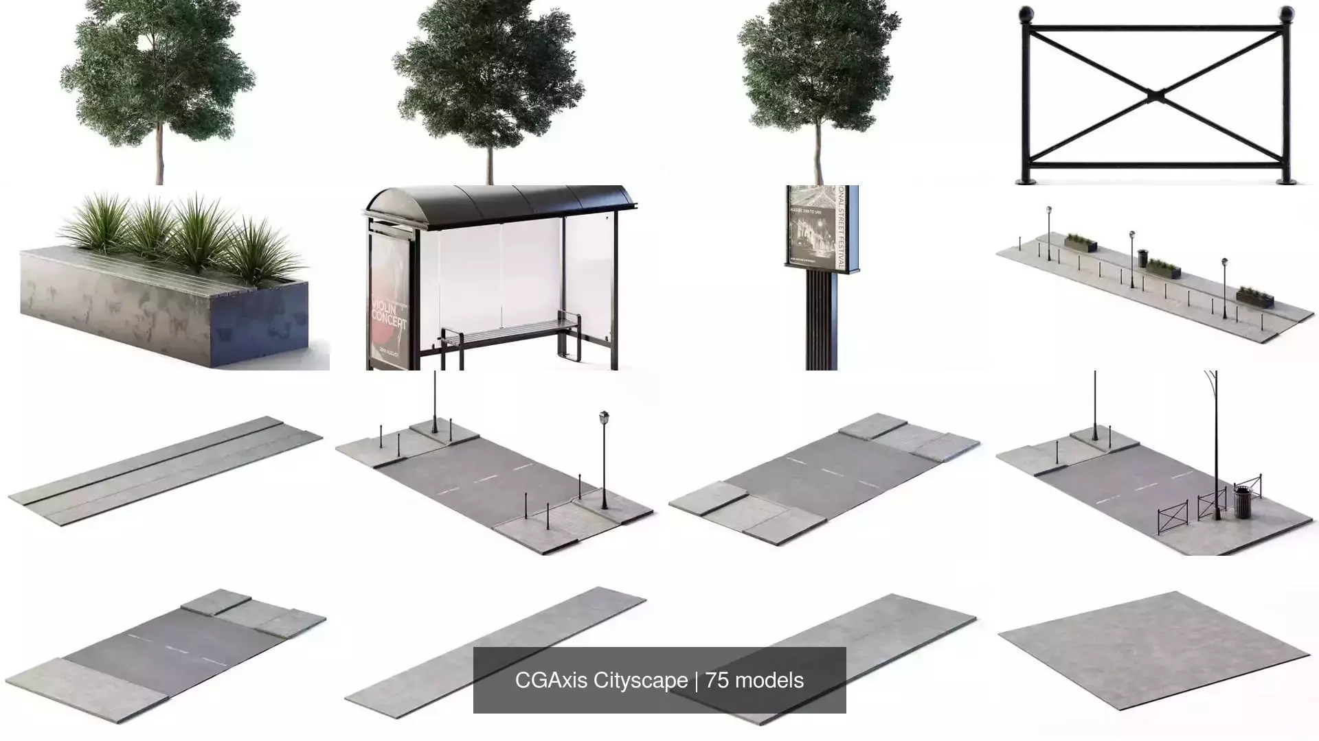 CGAxis Cityscape 3D Model Collection_18