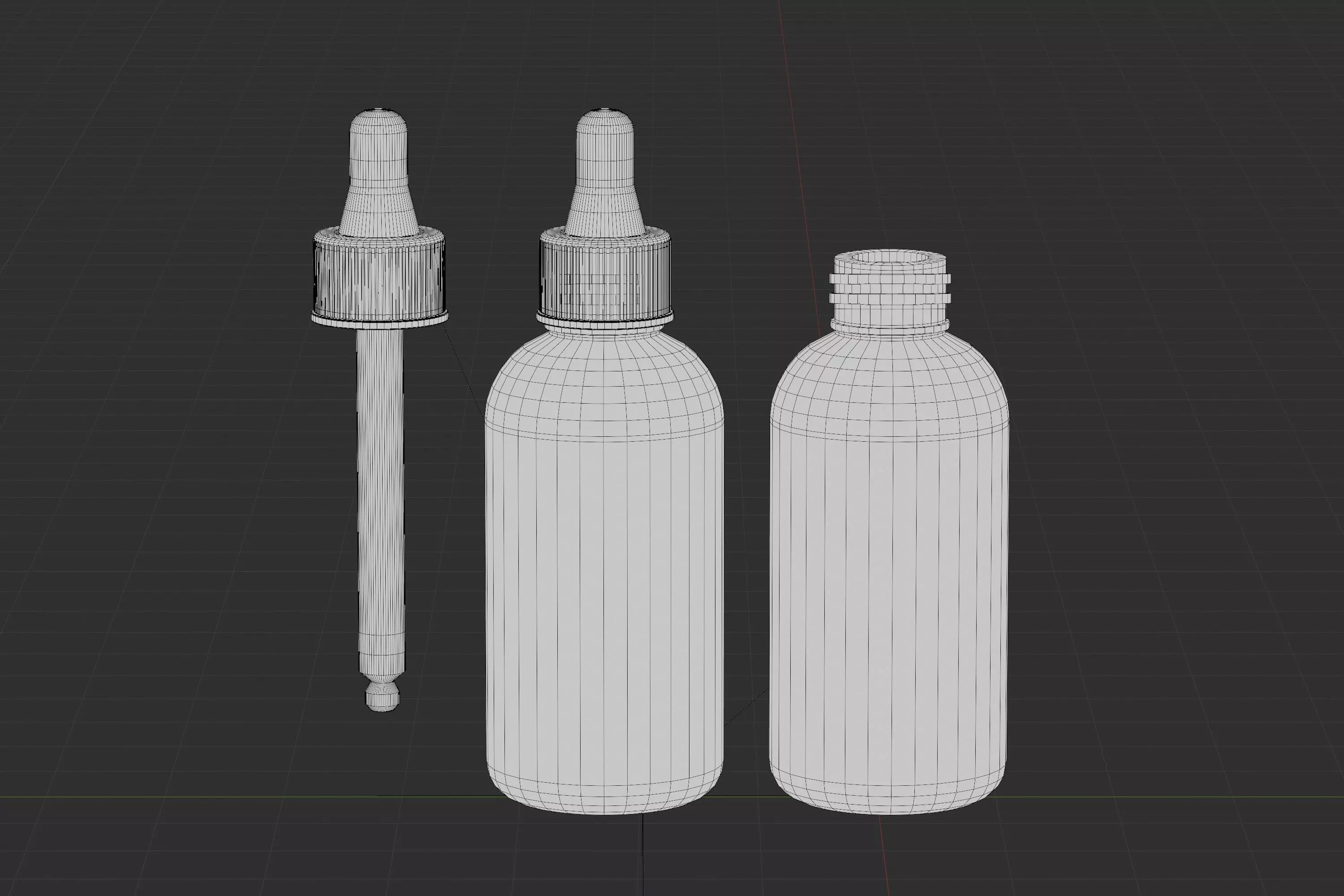 Dropper bottle 05 Low-poly 3D model_7