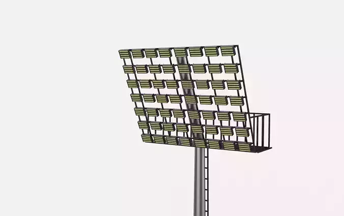 Stadium Lights 3D model 2
