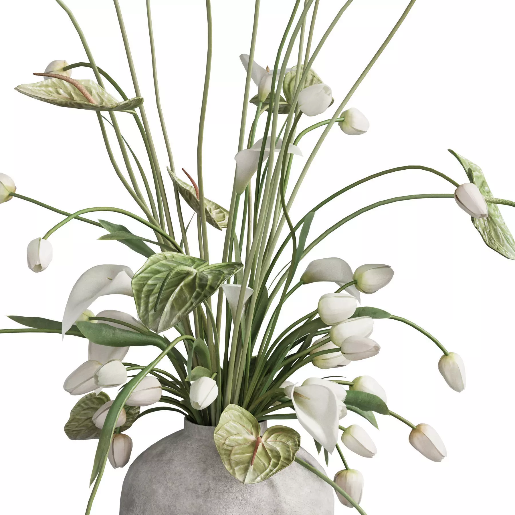 Flower In Vase 92 3D model_3