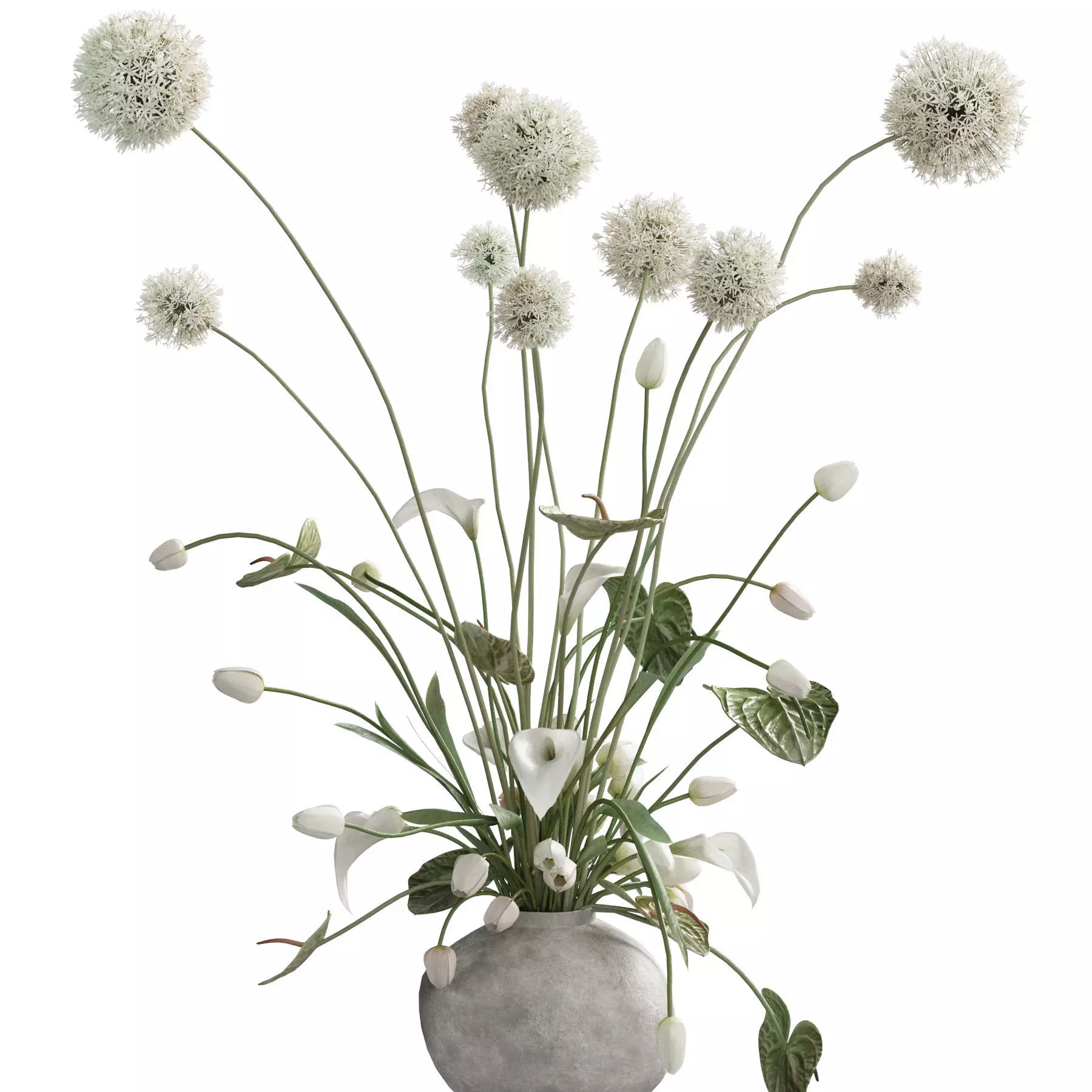 Flower In Vase 92 3D model_2