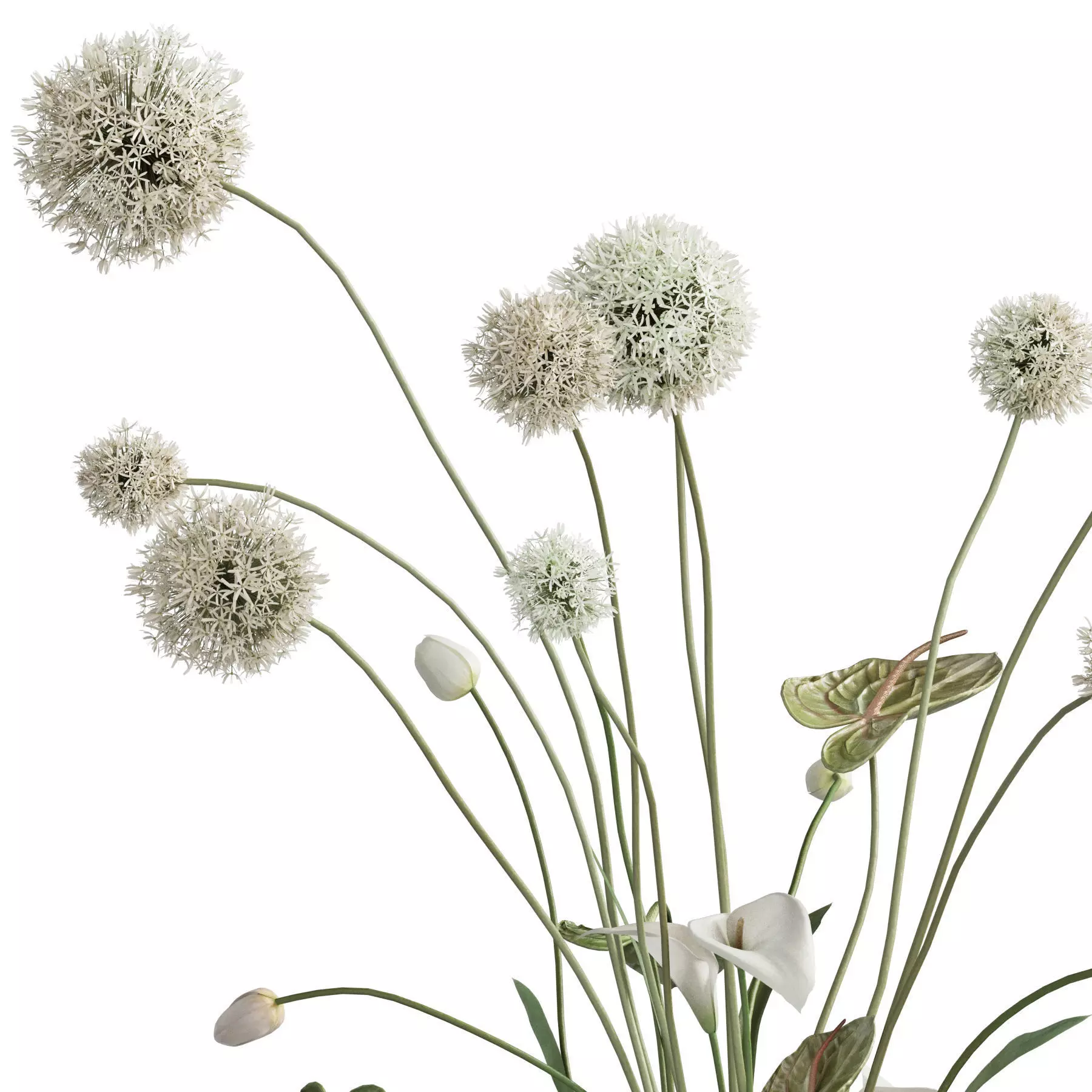 Flower In Vase 92 3D model_4