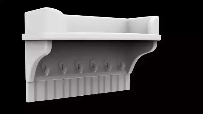 Arc Ledge Key Mail Wall Shelf