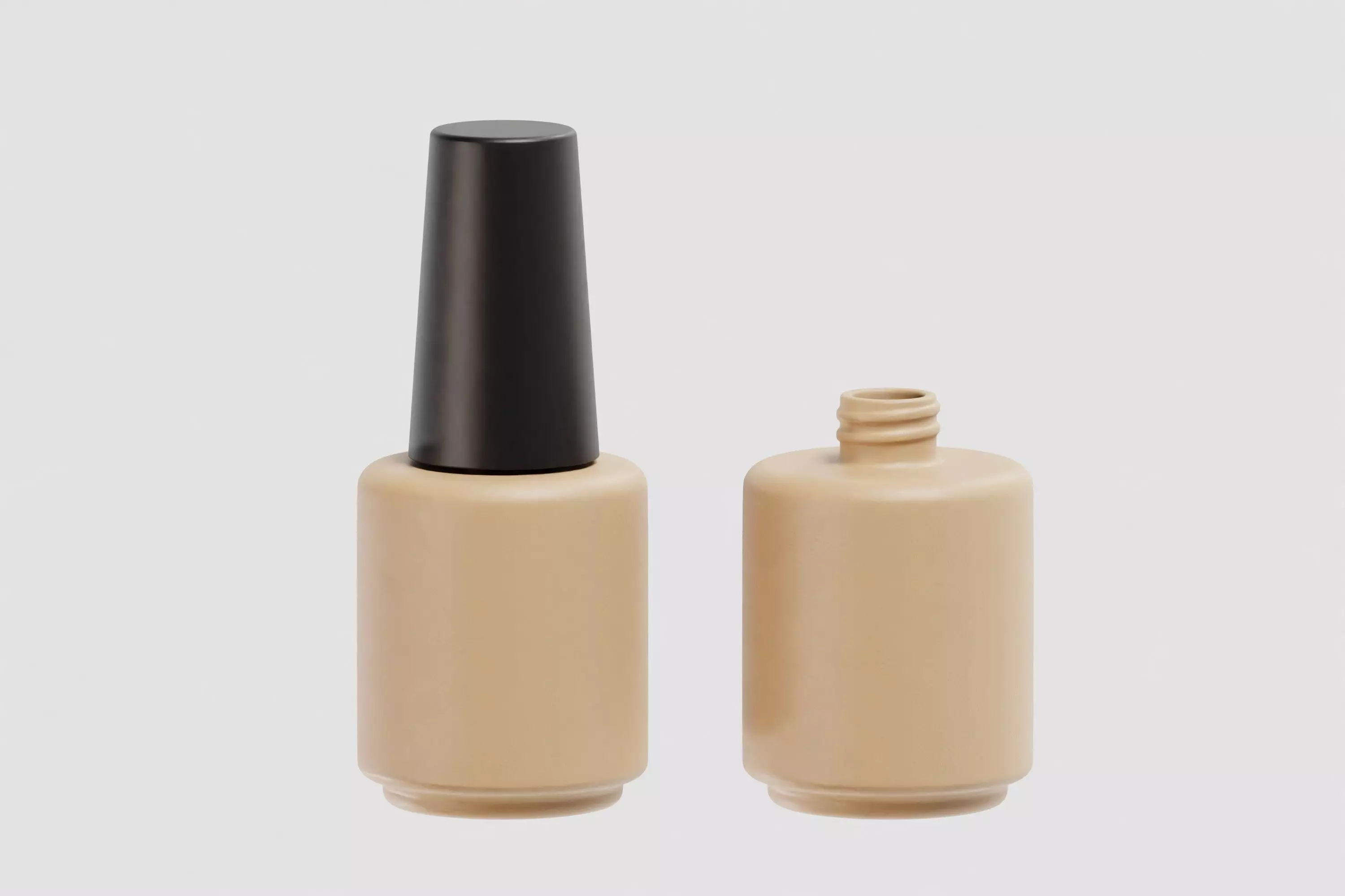Finger nail Polish Bottle Low-poly 3D model_0