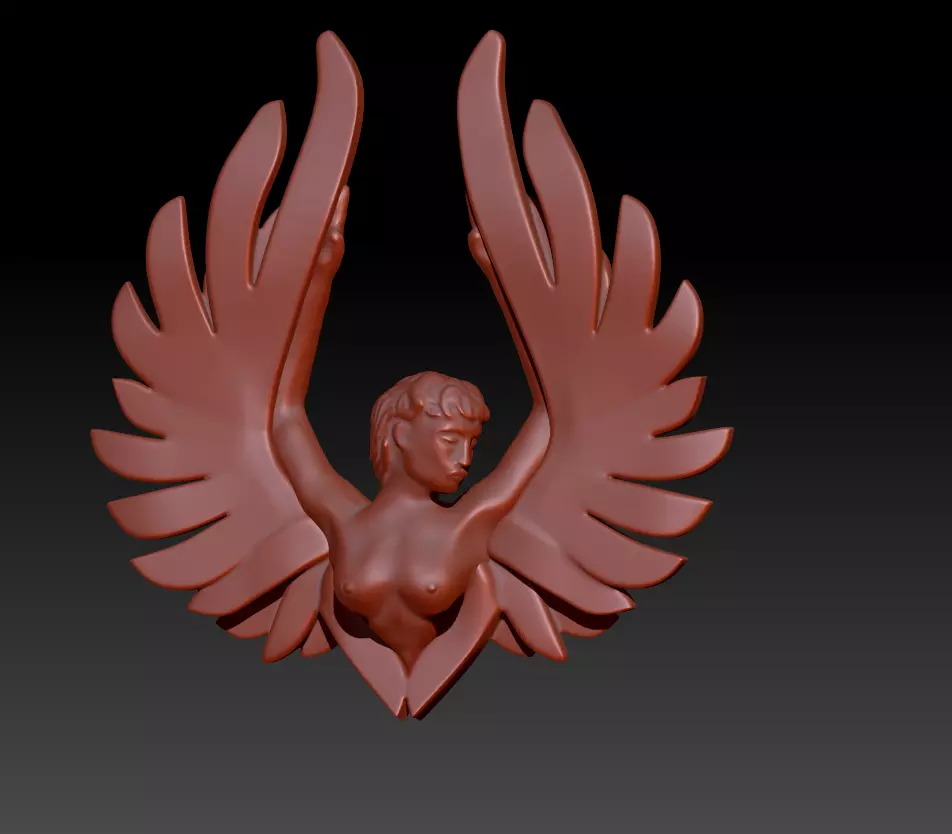 Pendant Angel 3D print model_2