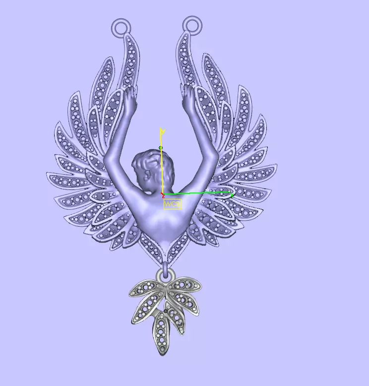 Pendant Angel 3D print model_1