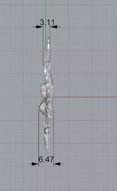 Pendant Angel 3D print model_5