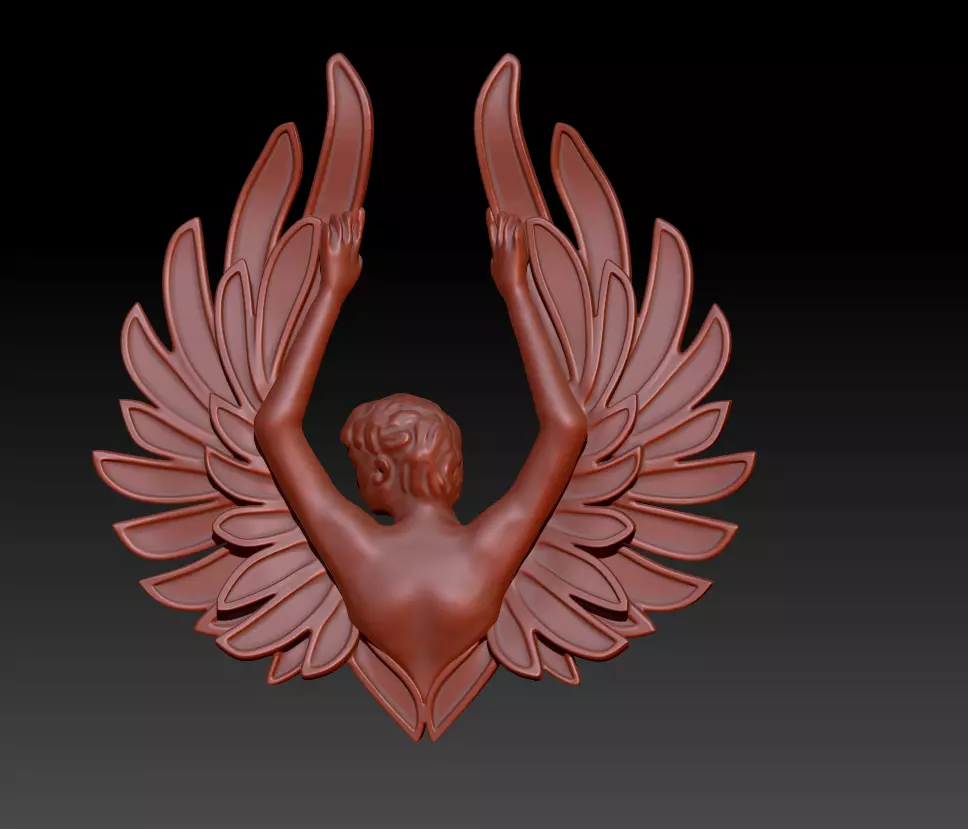 Pendant Angel 3D print model_3