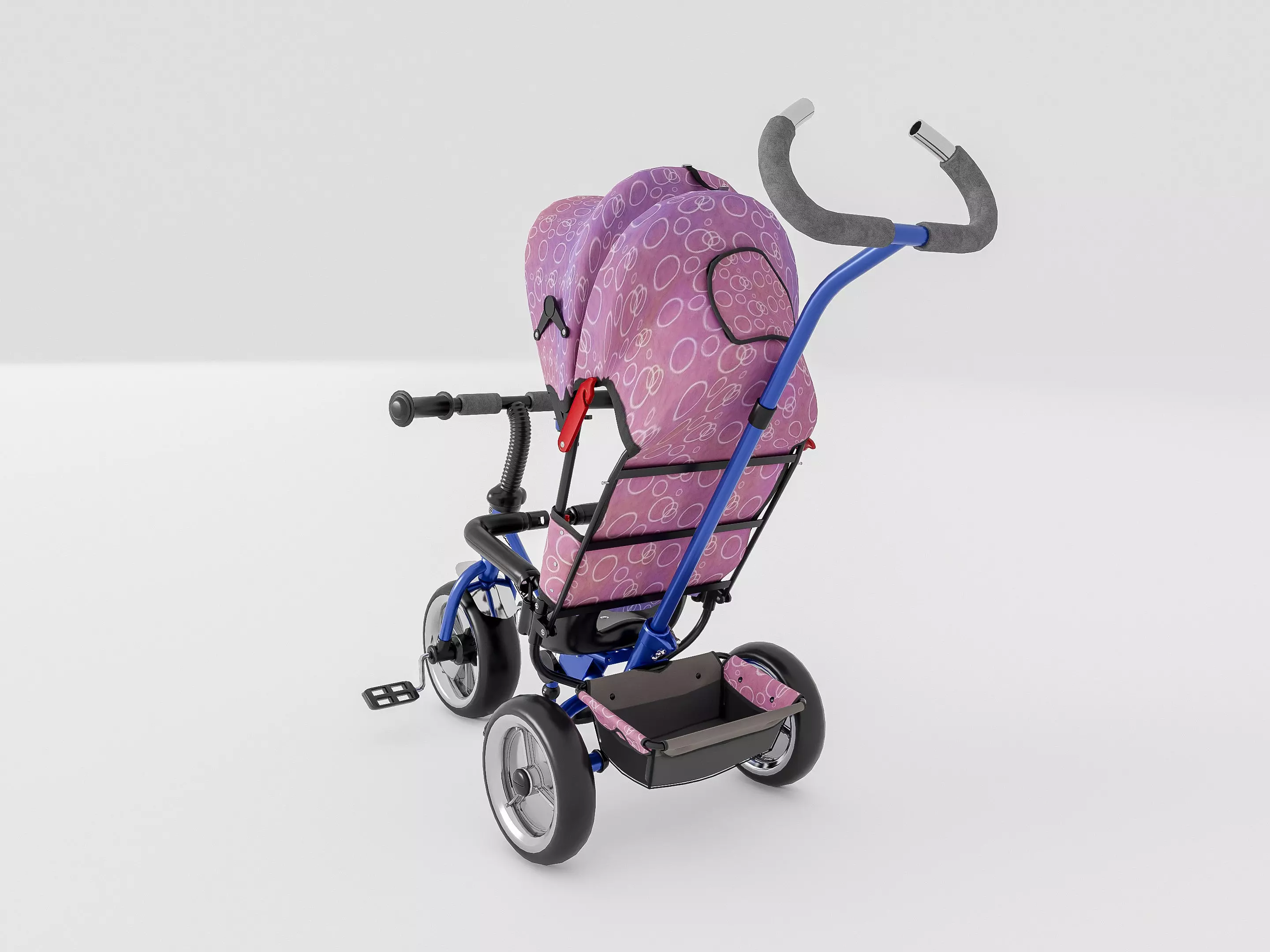 Modern baby stroller 3D model_10